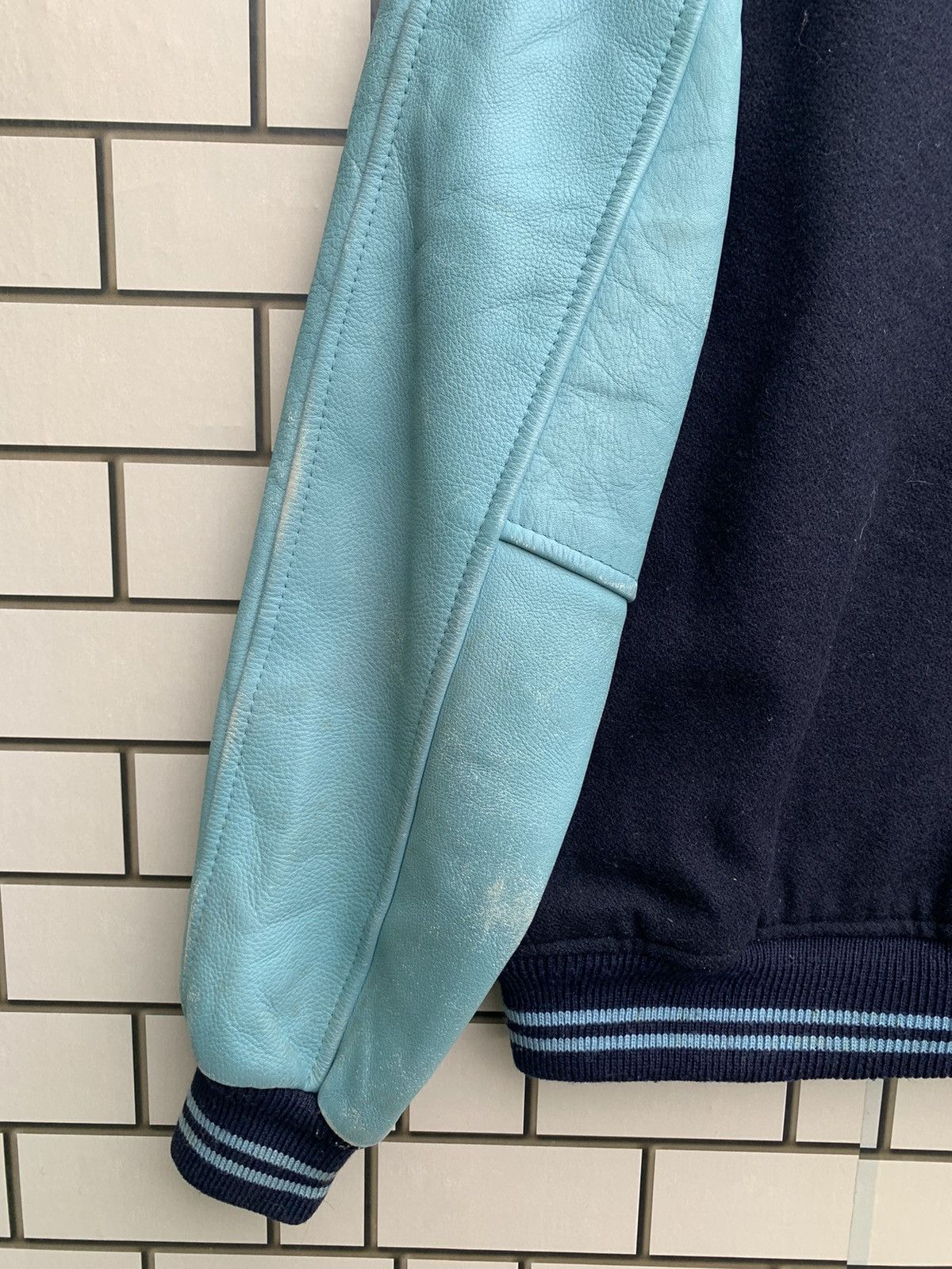 Macbeth × Vintage 🔥Vintage Macbeth Varsity Leather Bomber Jacket Size US M / EU 48-50 / 2 - 19 Thumbnail