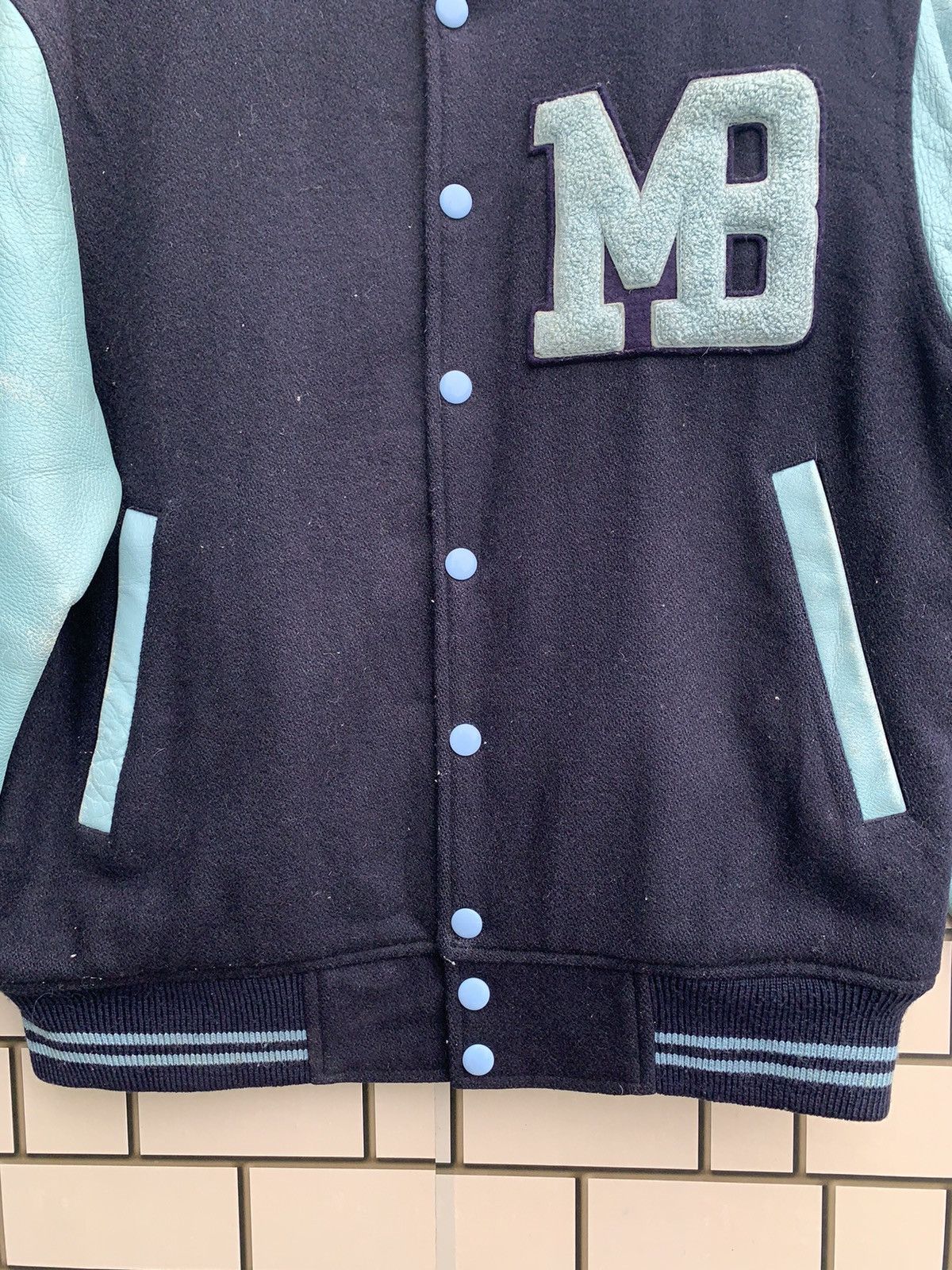 Macbeth × Vintage 🔥Vintage Macbeth Varsity Leather Bomber Jacket Size US M / EU 48-50 / 2 - 3 Thumbnail