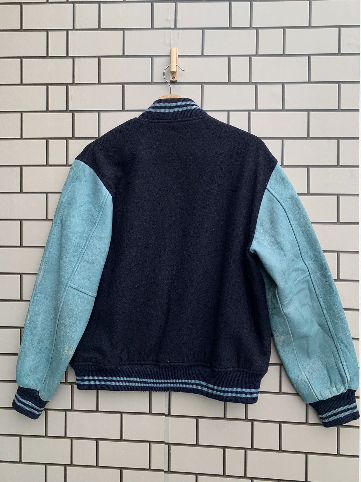 Macbeth × Vintage 🔥Vintage Macbeth Varsity Leather Bomber Jacket Size US M / EU 48-50 / 2 - 8 Thumbnail