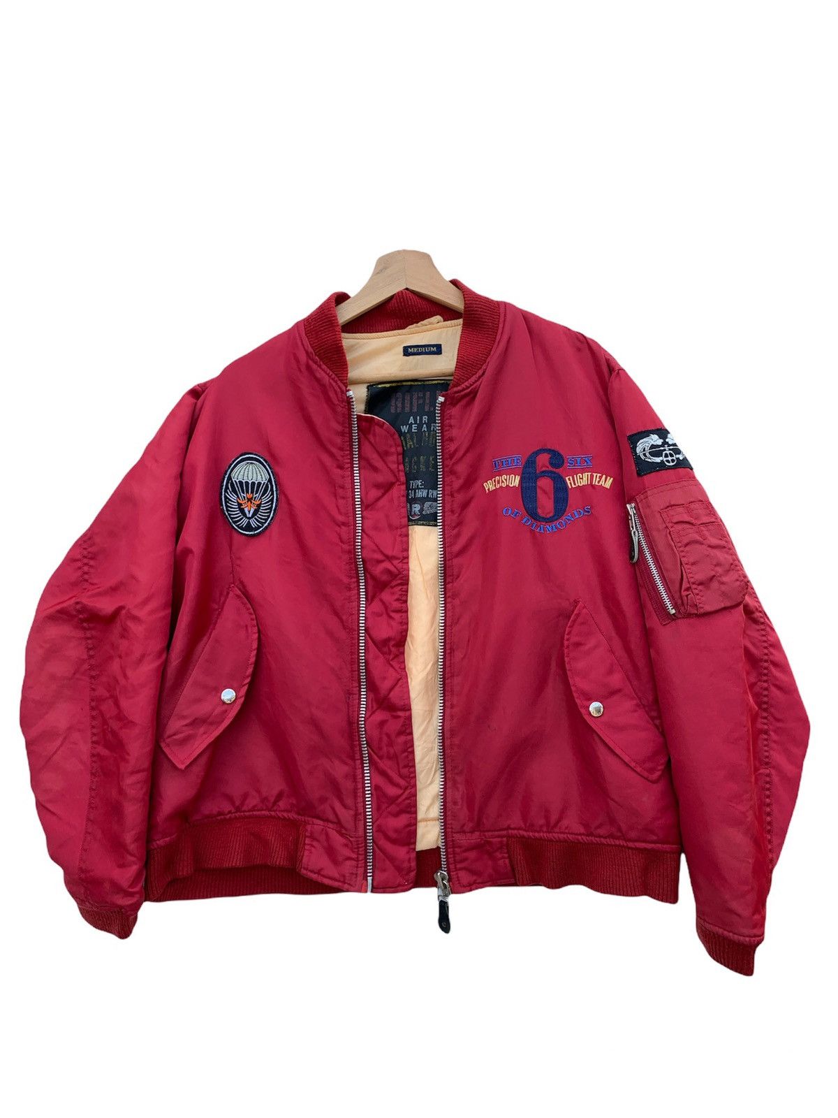 Japanese Brand × RIFLE × Vintage Vintage Rifle Air Wear Official Bomber Jacket Size US M / EU 48-50 / 2 - 2 Thumbnail