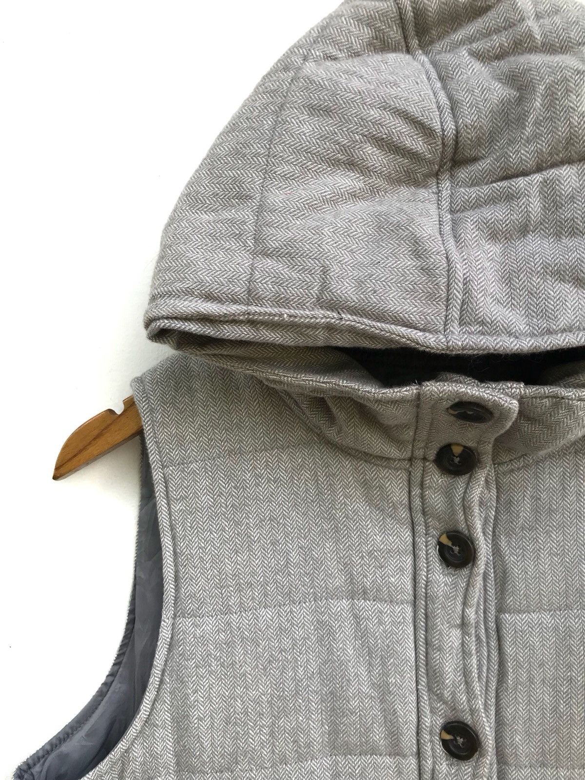 Harris Tweed Harris Tweed x Natural Palette Quilted Hoodie Sleeveless Size US L / EU 52-54 / 3 - 4 Thumbnail