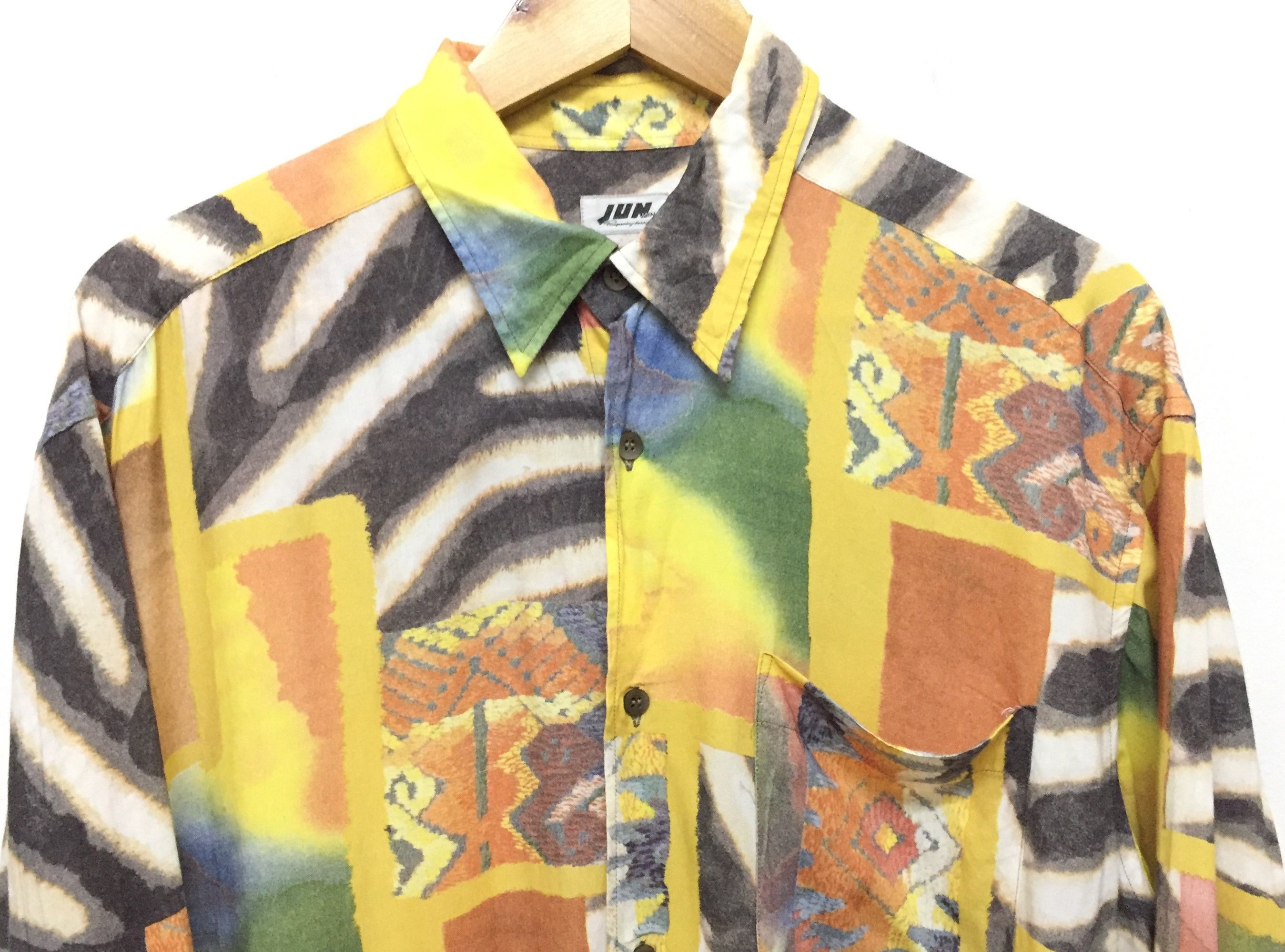 Yoshiyuki Konishi 90's JUN MEN crazy zebra abstract rayon Yohji yamamoto Size US L / EU 52-54 / 3 - 3 Thumbnail