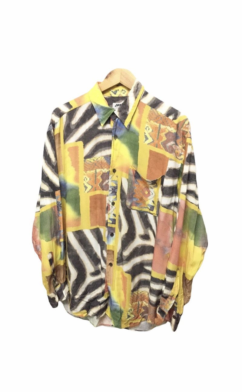 Yoshiyuki Konishi 90's JUN MEN crazy zebra abstract rayon Yohji yamamoto Size US L / EU 52-54 / 3 - 2 Thumbnail