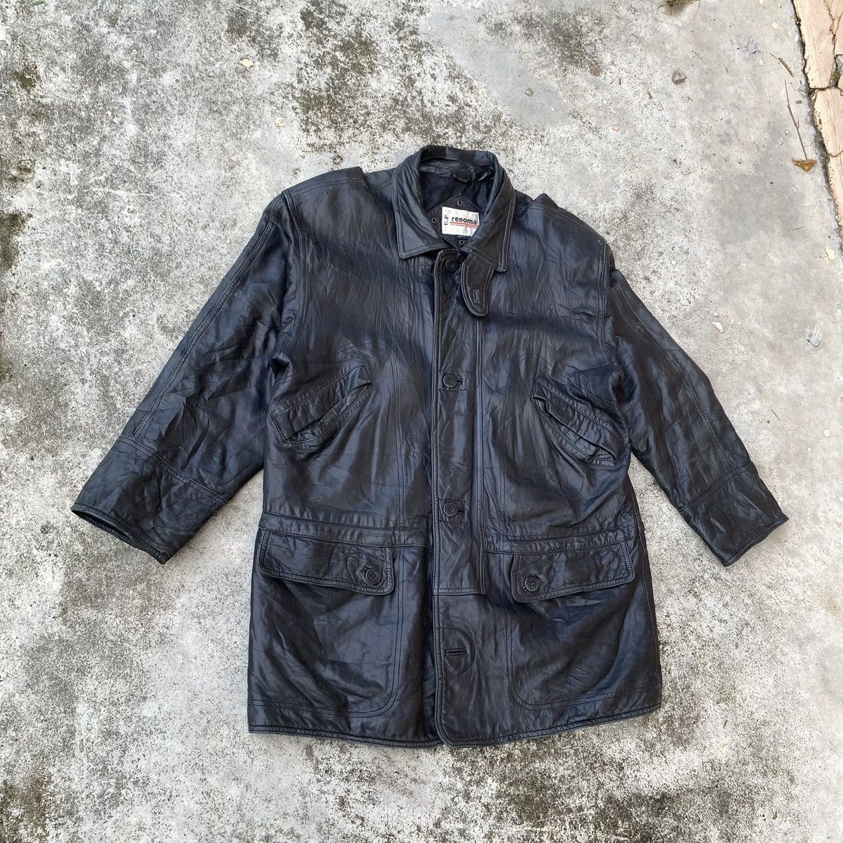 Genuine Leather × Renoma Steals🔥 Vintage Renoma Leather Jacket Size US XL / EU 56 / 4 - 5 Thumbnail
