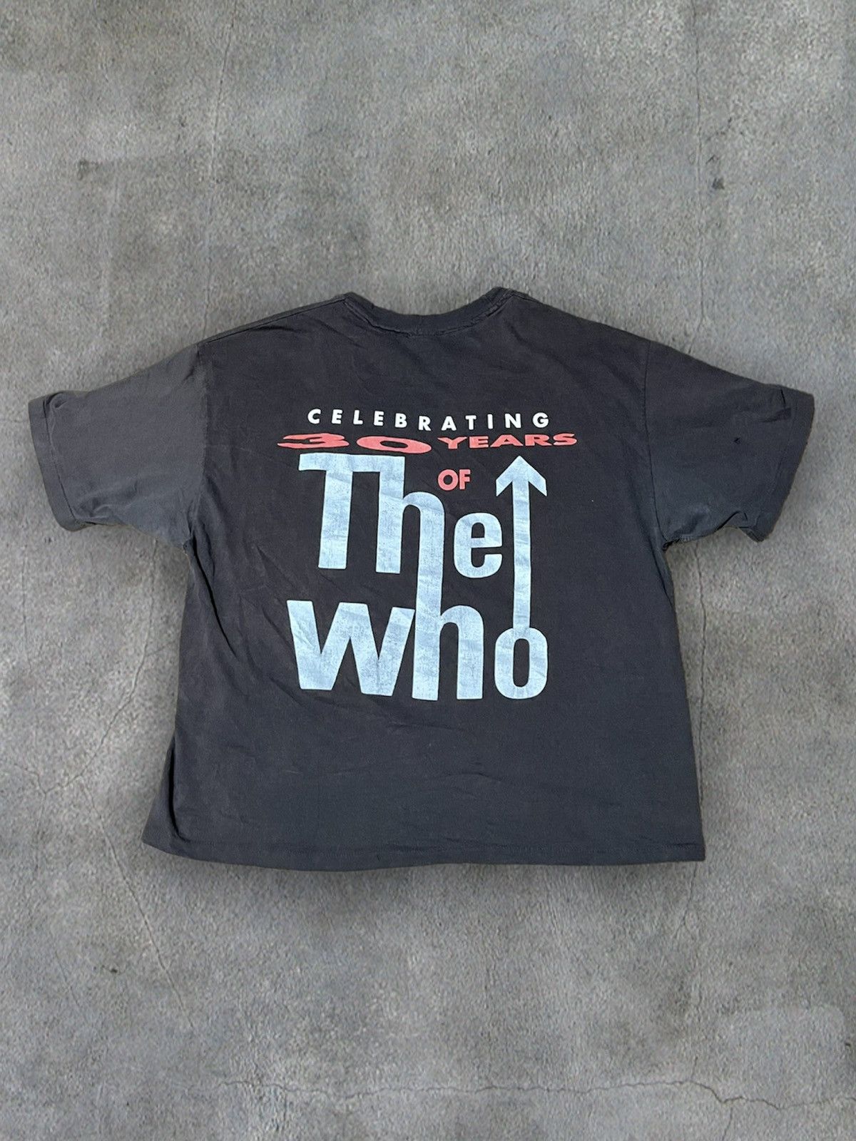 THE WHO Band T-shirt, Men's L size cotton black type Vintage Second Hand
