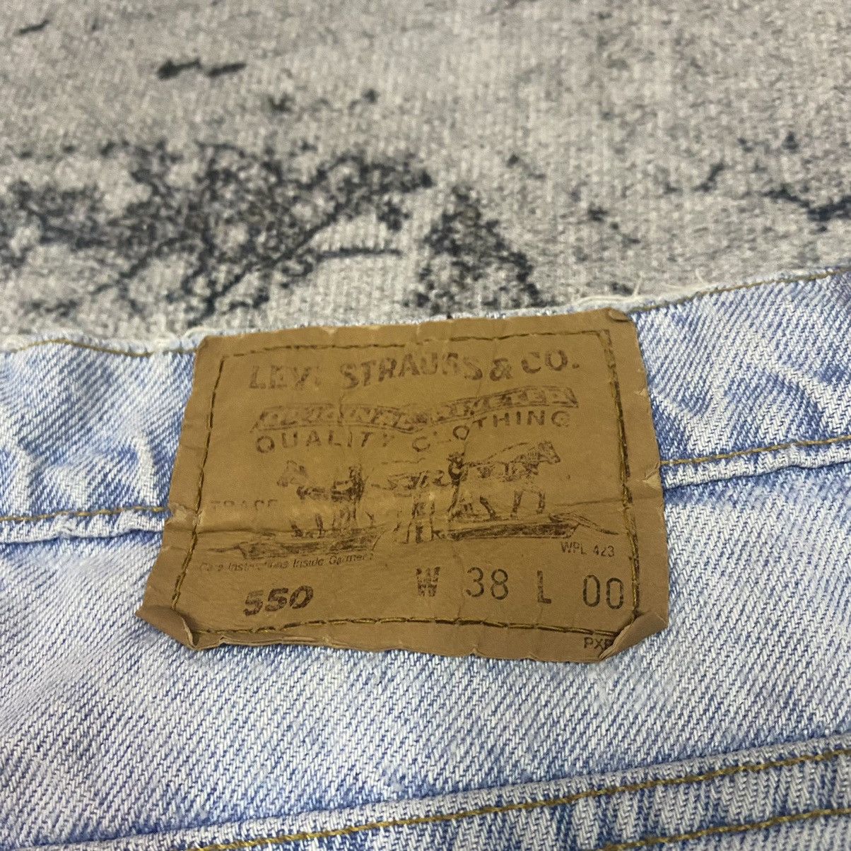 Levi's × Vintage Vintage Levis 550 Light Washed Faded Denim Jeans Short Size US 36 / EU 52 - 11 Thumbnail