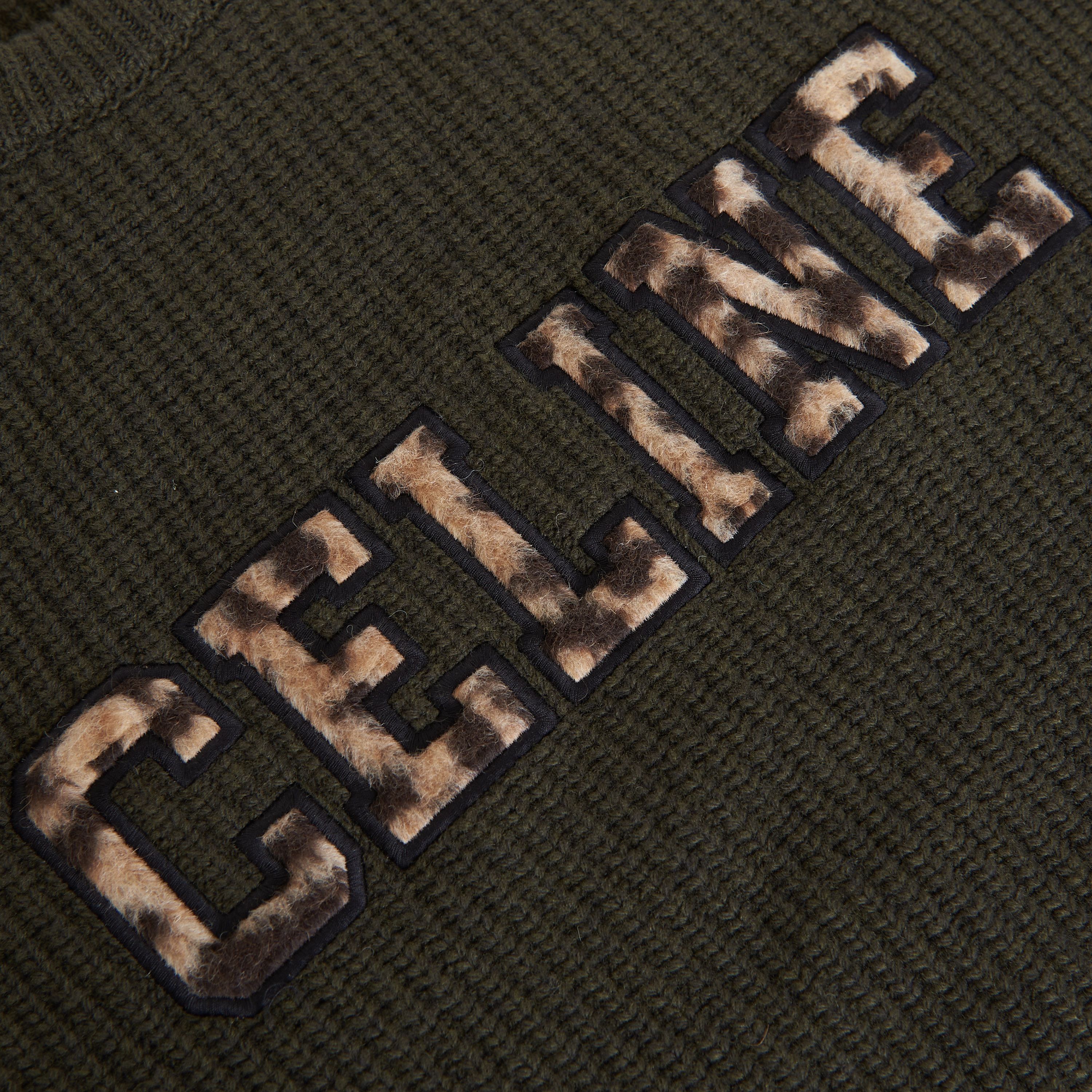 Celine Oversized Crewneck Sweater In Khaki Ribbed Wool Size US L / EU 52-54 / 3 - 10 Thumbnail