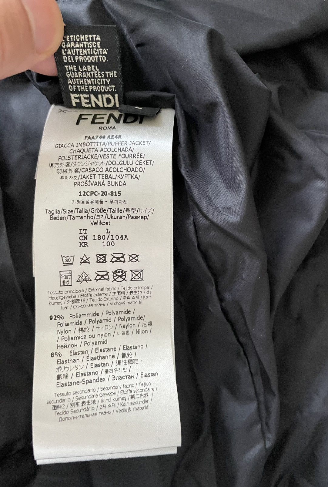 Fendi $3,500 Value Brand NEW Fendi Logo Duck Down Parka Jacket Size US XL / EU 56 / 4 - 10 Thumbnail