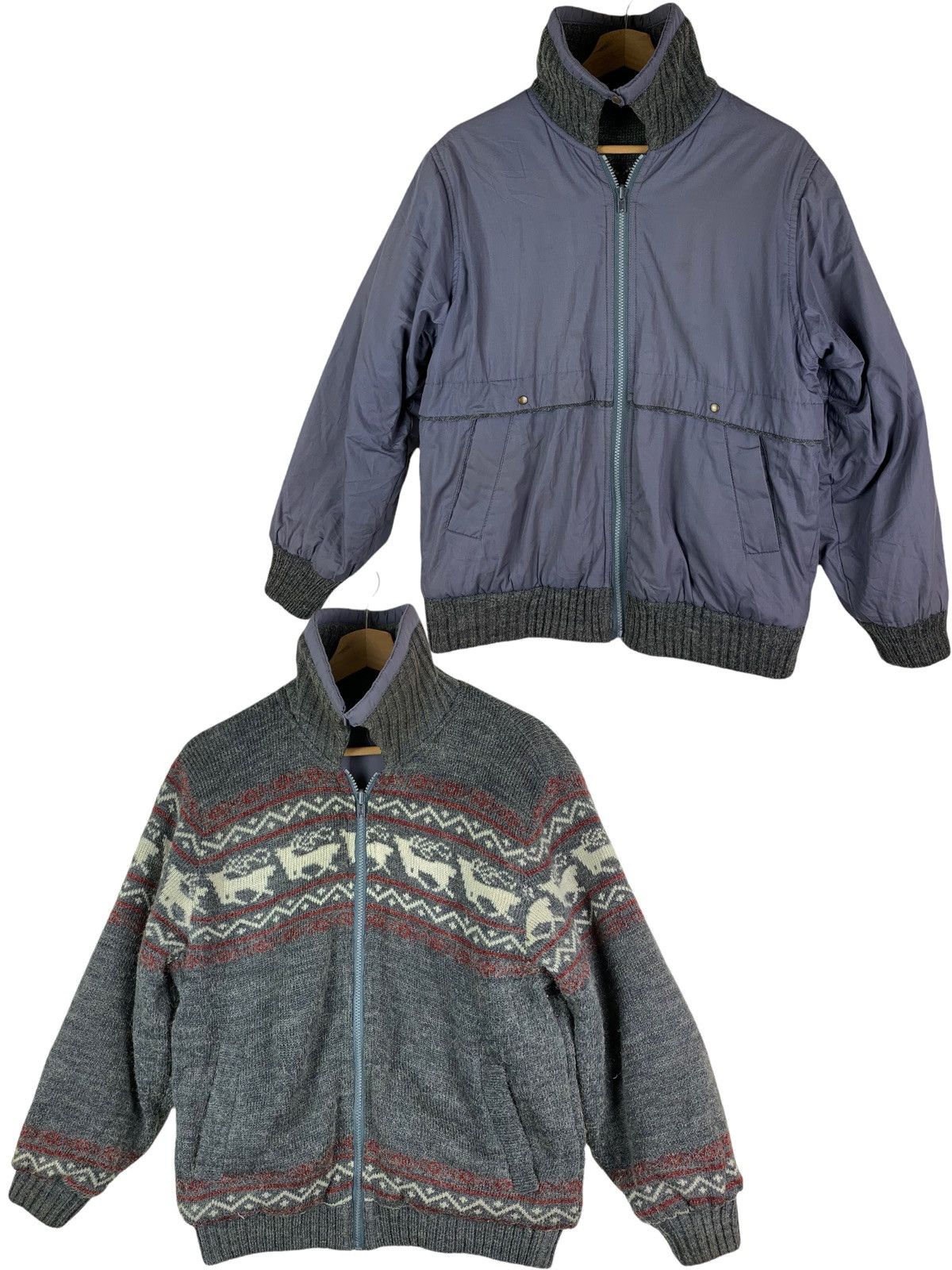 Japanese Brand × Vintage Vintage Japanese Brand Branton Reversible Bomber WoolJacket Size US M / EU 48-50 / 2 - 1 Thumbnail