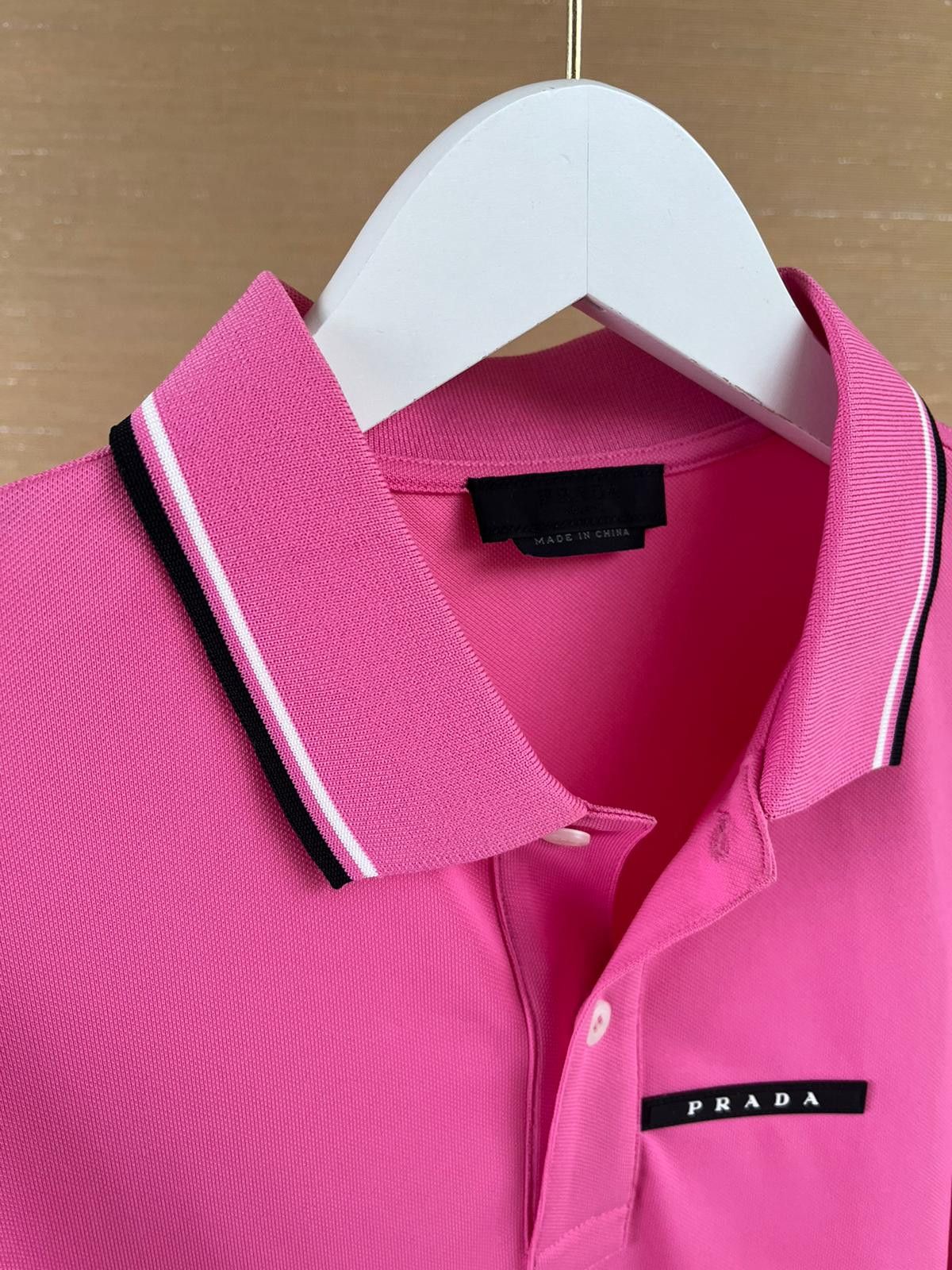 Prada Pink Logo Polo in Pink Size US XL / EU 56 / 4 - 5 Thumbnail