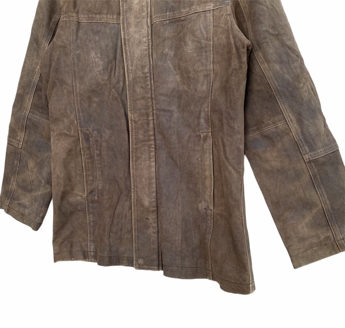Japanese Brand Vintage On Board Hooded Leather Jacket Size US M / EU 48-50 / 2 - 3 Thumbnail