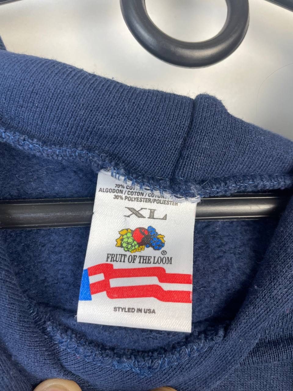 Vintage Fruit of the loom vintage hoodie size Xl Size US XL / EU 56 / 4 - 4 Thumbnail