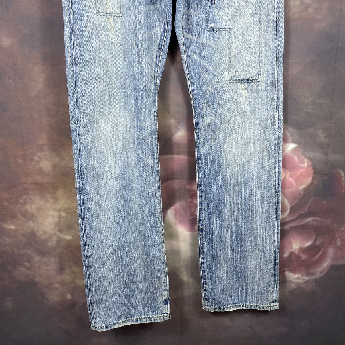 Edwin × Japanese Brand × Vintage Vintage Edwin Xv Distressed Zigzag Denim Jeans Size US 35 - 4 Thumbnail