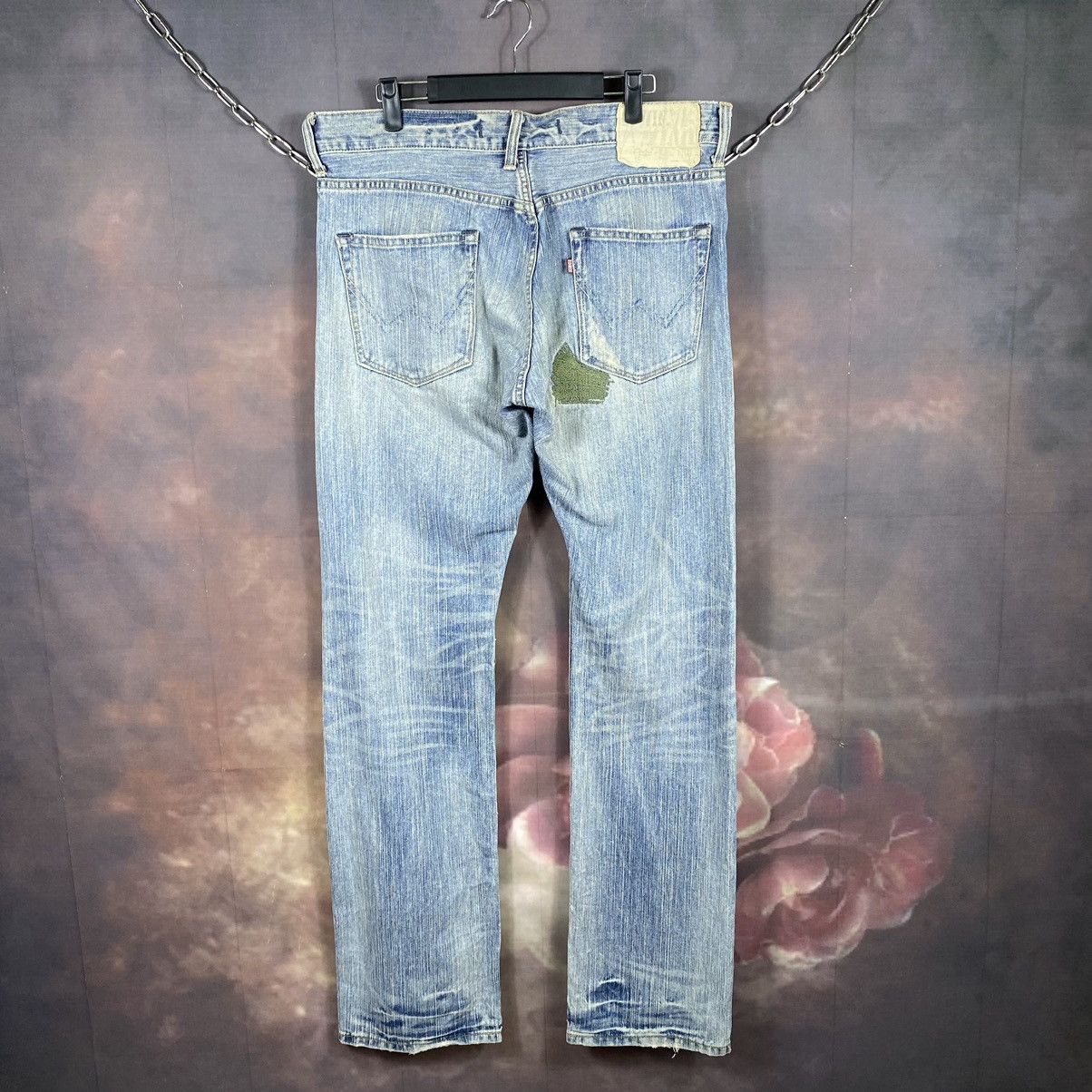 Edwin × Japanese Brand × Vintage Vintage Edwin Xv Distressed Zigzag Denim Jeans Size US 35 - 6 Thumbnail