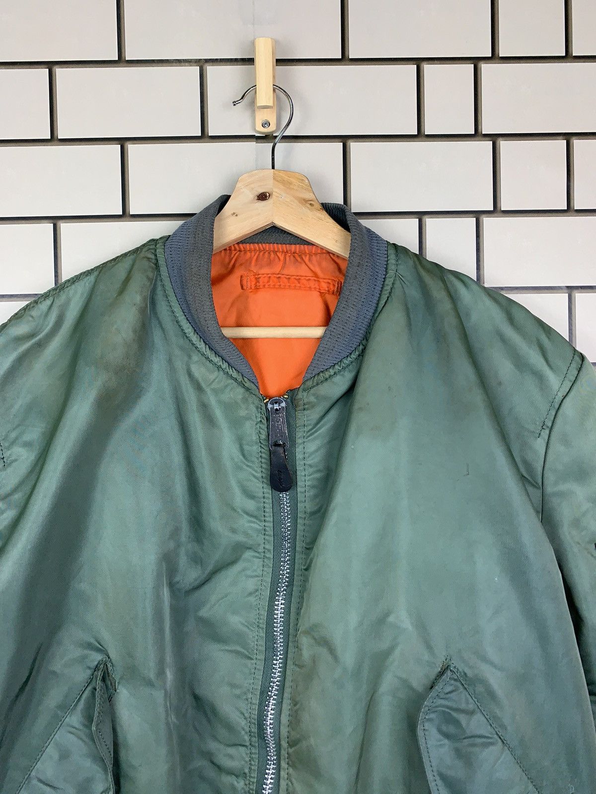 Alpha Industries Vintage Alpha Industries Bomber Jacket Made in Usa Size US L / EU 52-54 / 3 - 2 Thumbnail