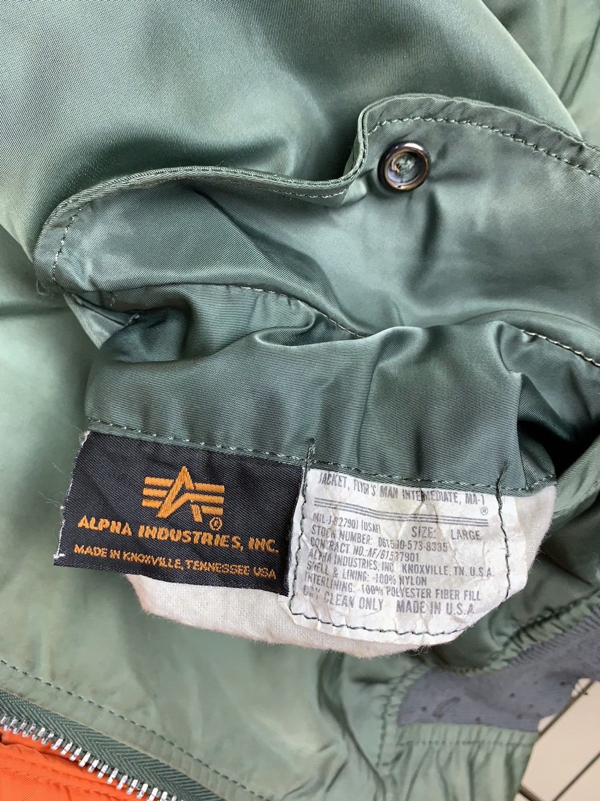 Alpha Industries Vintage Alpha Industries Bomber Jacket Made in Usa Size US L / EU 52-54 / 3 - 24 Thumbnail