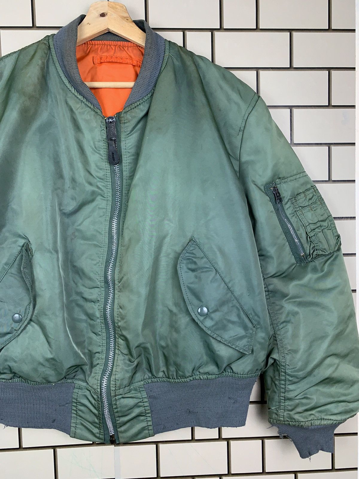 Alpha Industries Vintage Alpha Industries Bomber Jacket Made in Usa Size US L / EU 52-54 / 3 - 5 Thumbnail
