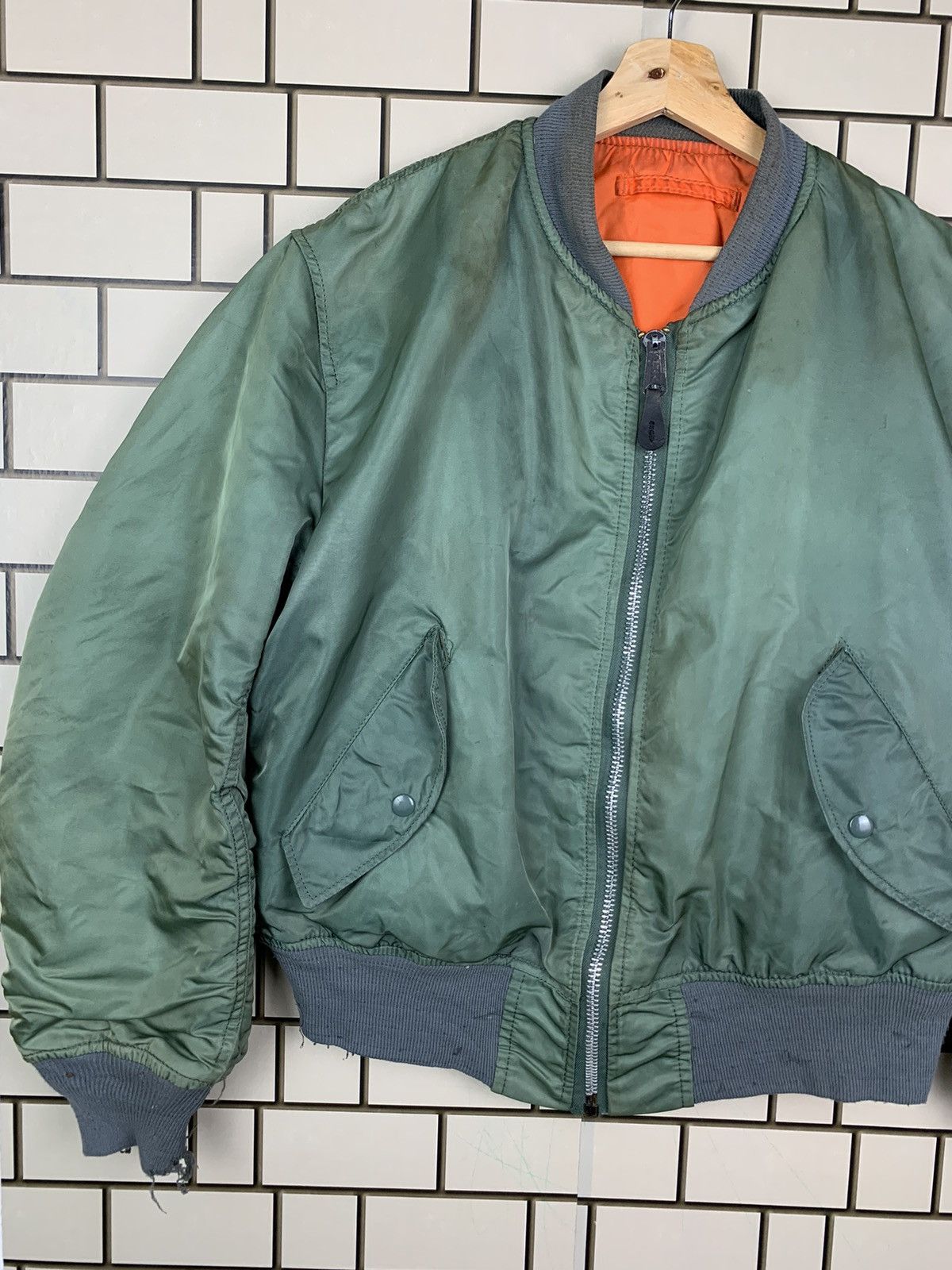 Alpha Industries Vintage Alpha Industries Bomber Jacket Made in Usa Size US L / EU 52-54 / 3 - 4 Thumbnail