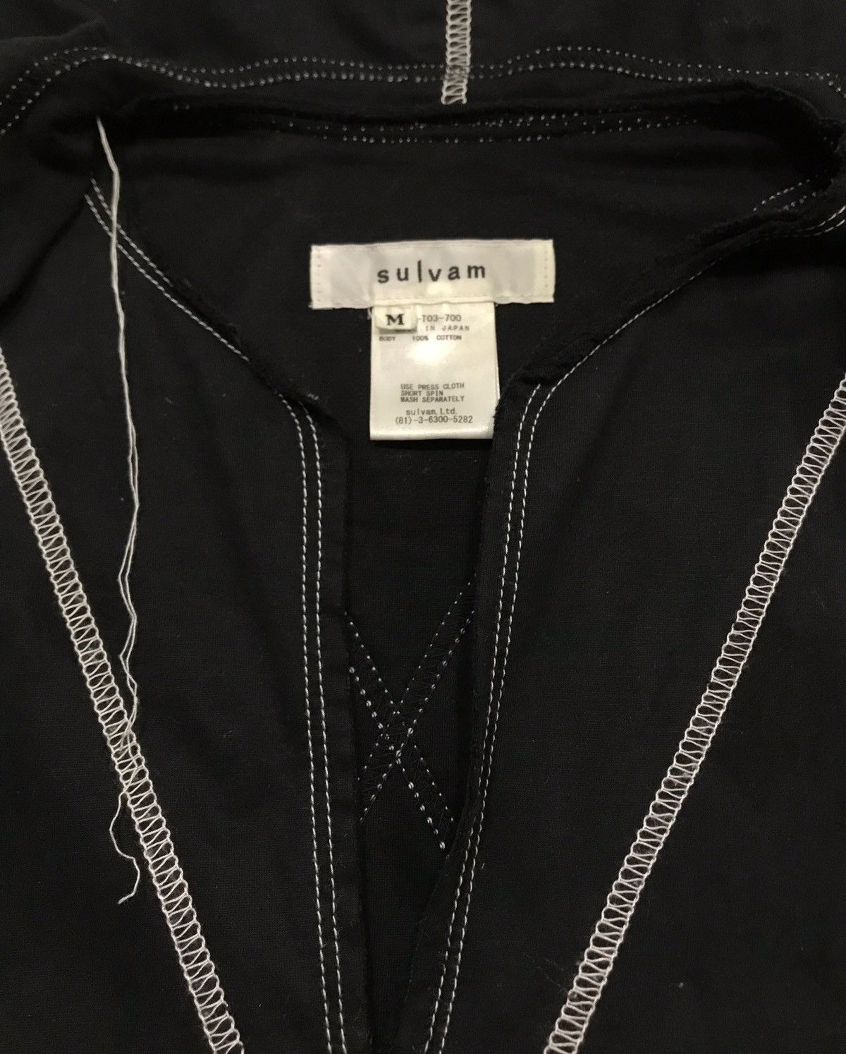 Sulvam AW18 Stitch Hoodie Shirt Size US M / EU 48-50 / 2 - 7 Thumbnail