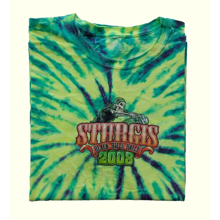 T-shirt Biker Enfant Sturgis Rally – Tie Dye – Taille 6-8 – Très Bon état Occasion