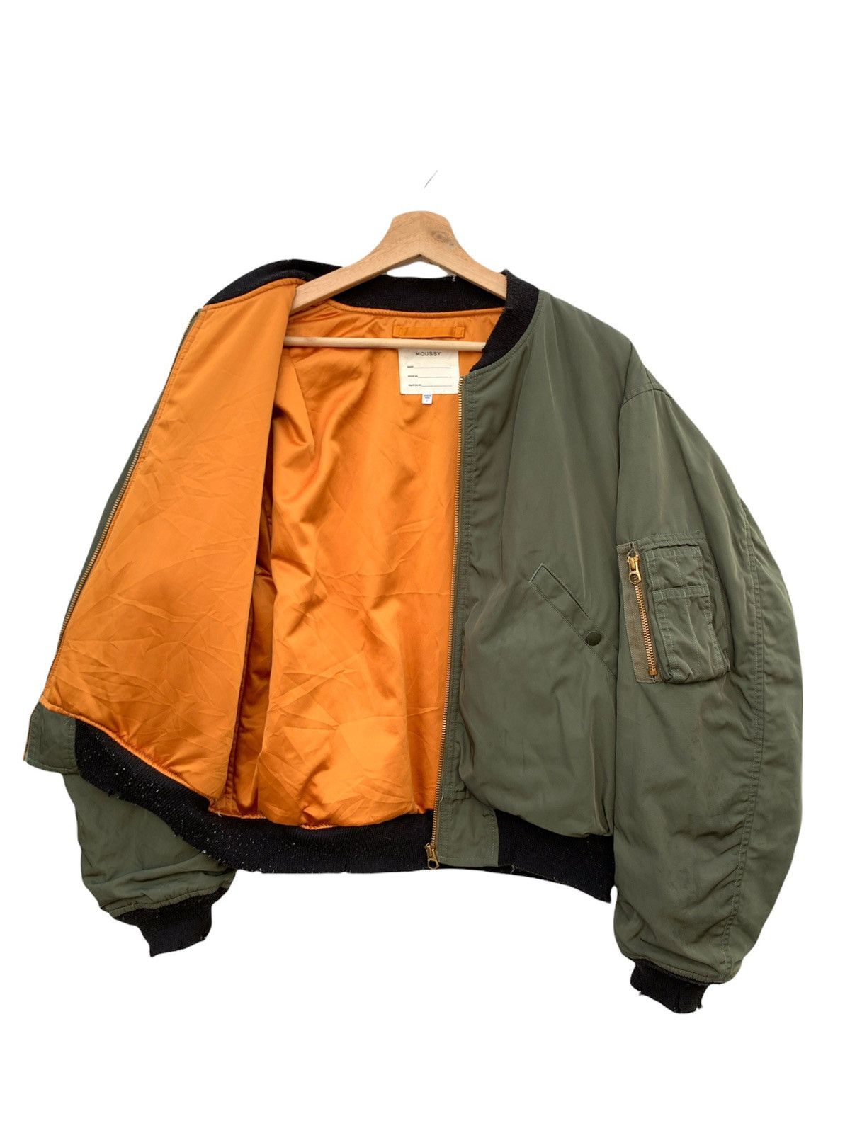 Alpha Industries Japanese Brand Moussy Distressed Alpha Bomber Jacket Size US M / EU 48-50 / 2 - 13 Thumbnail
