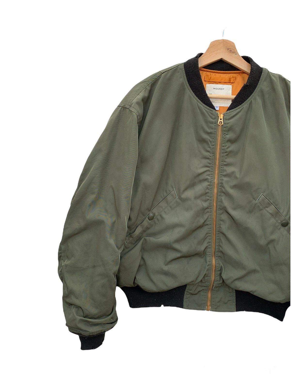Alpha Industries Japanese Brand Moussy Distressed Alpha Bomber Jacket Size US M / EU 48-50 / 2 - 4 Thumbnail