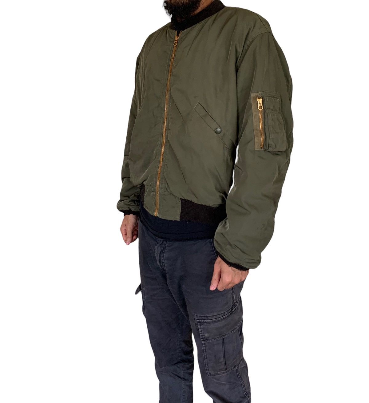 Alpha Industries Japanese Brand Moussy Distressed Alpha Bomber Jacket Size US M / EU 48-50 / 2 - 21 Thumbnail