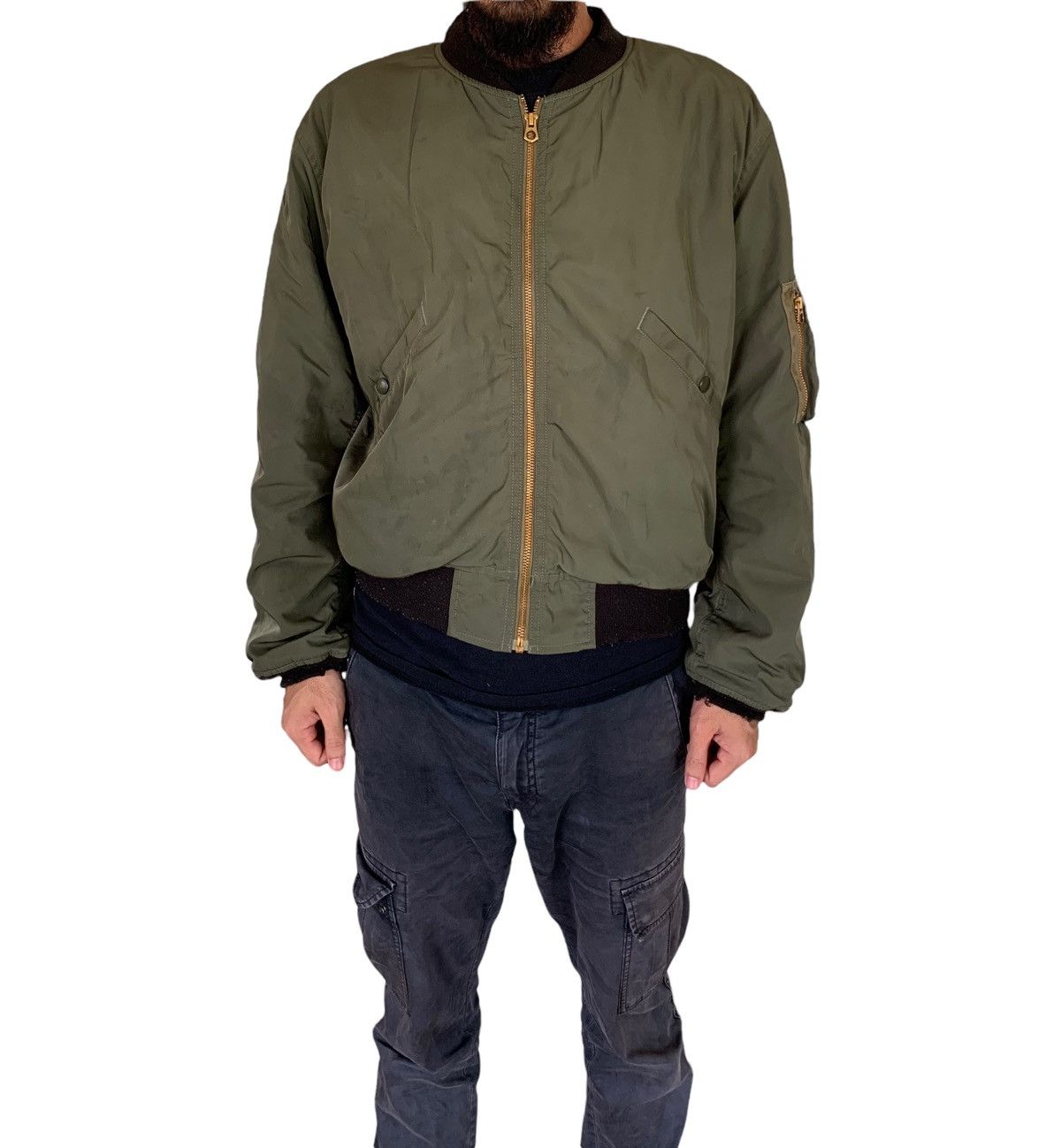 Alpha Industries Japanese Brand Moussy Distressed Alpha Bomber Jacket Size US M / EU 48-50 / 2 - 20 Thumbnail