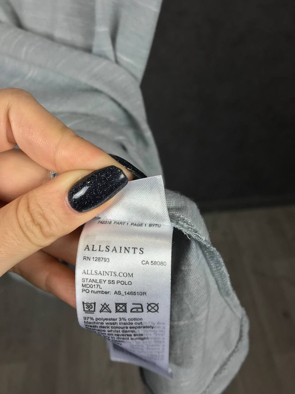 Allsaints Allsaints luxury streetwear polo tee Size US L / EU 52-54 / 3 - 5 Thumbnail