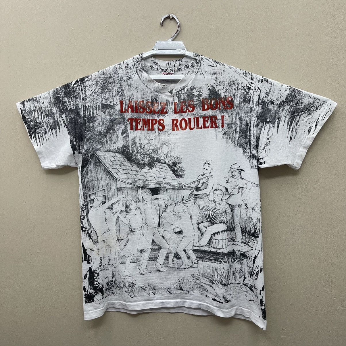 Beauty Beast × Vintage Vintage 90s All Over Print T-Shirt Let The Good Time Roll Size US XL / EU 56 / 4 - 1 Thumbnail