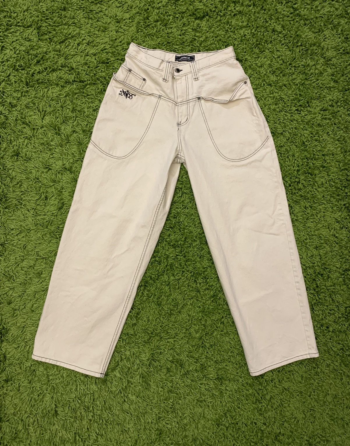 🔥RARE Vintage 90s JNCO Jeans Embroidered Y2K Skate Stussy