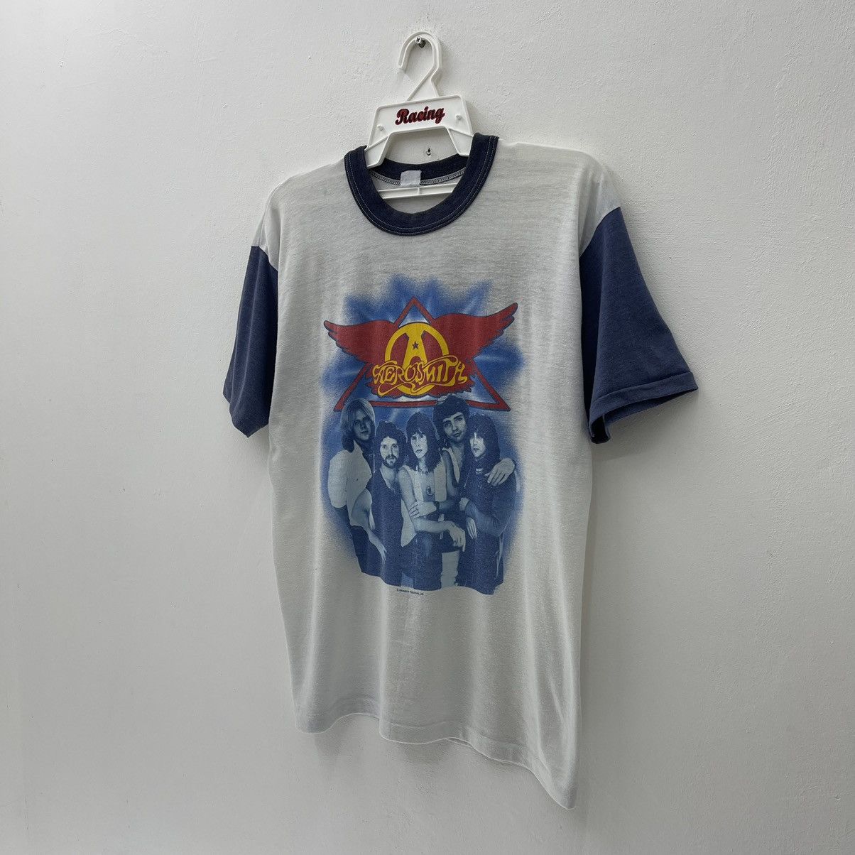 Vintage Rare! Vintage 80s Aerosmith Raglan T-Shirt Paper Thin Size US L / EU 52-54 / 3 - 4 Thumbnail