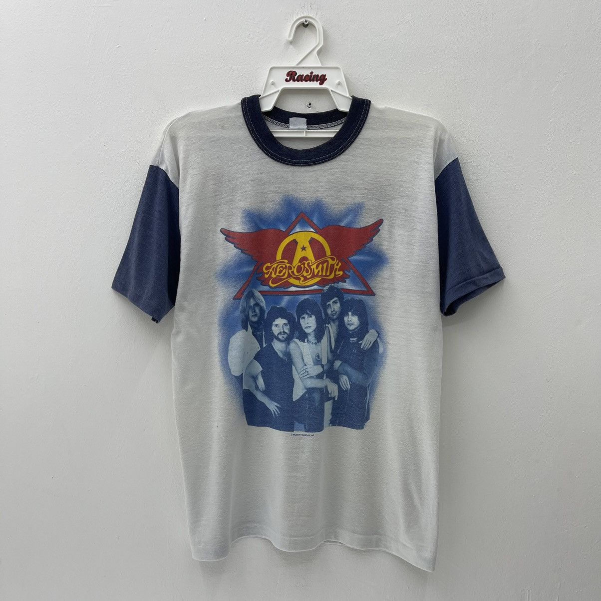 Vintage Rare! Vintage 80s Aerosmith Raglan T-Shirt Paper Thin Size US L / EU 52-54 / 3 - 1 Thumbnail