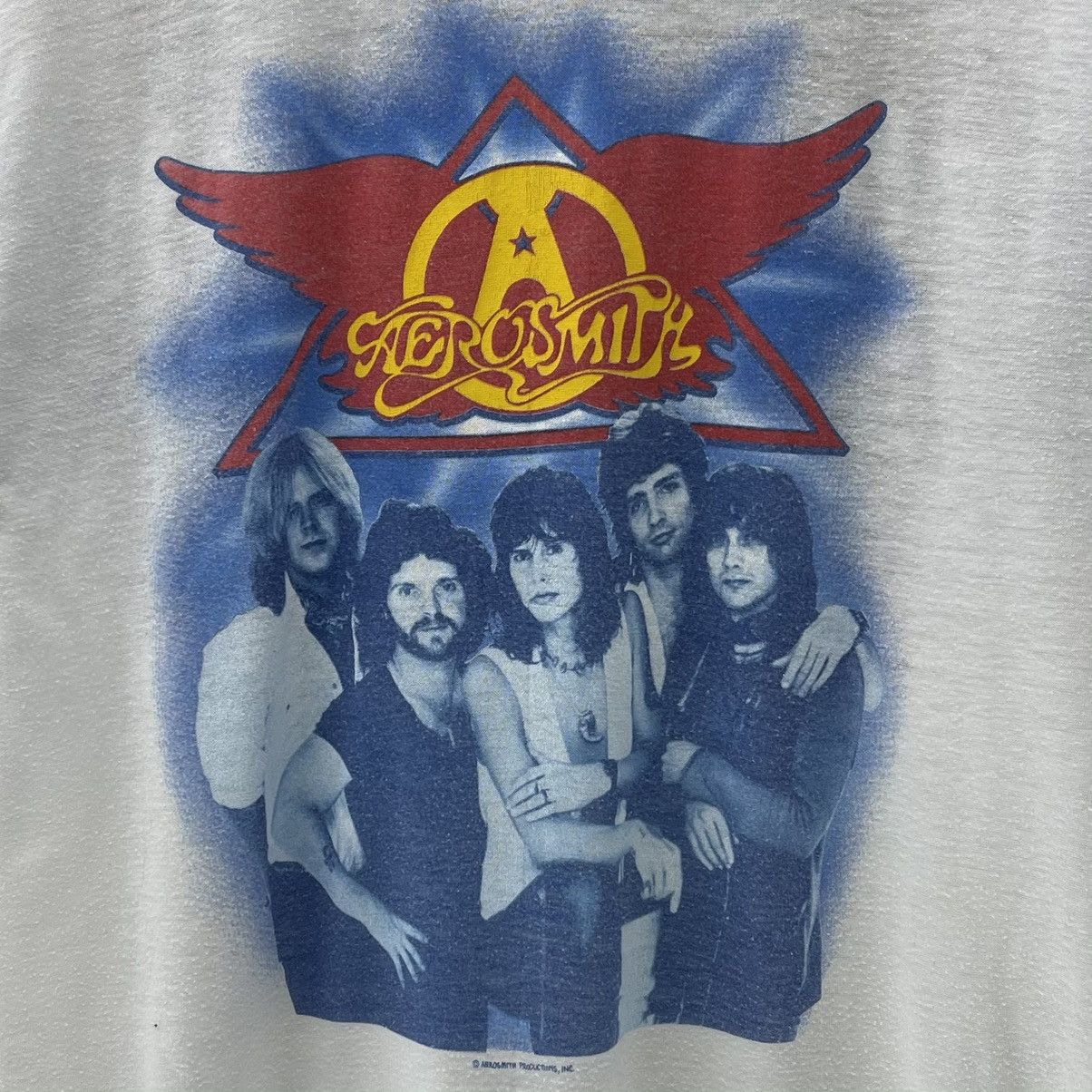 Vintage Rare! Vintage 80s Aerosmith Raglan T-Shirt Paper Thin Size US L / EU 52-54 / 3 - 3 Thumbnail