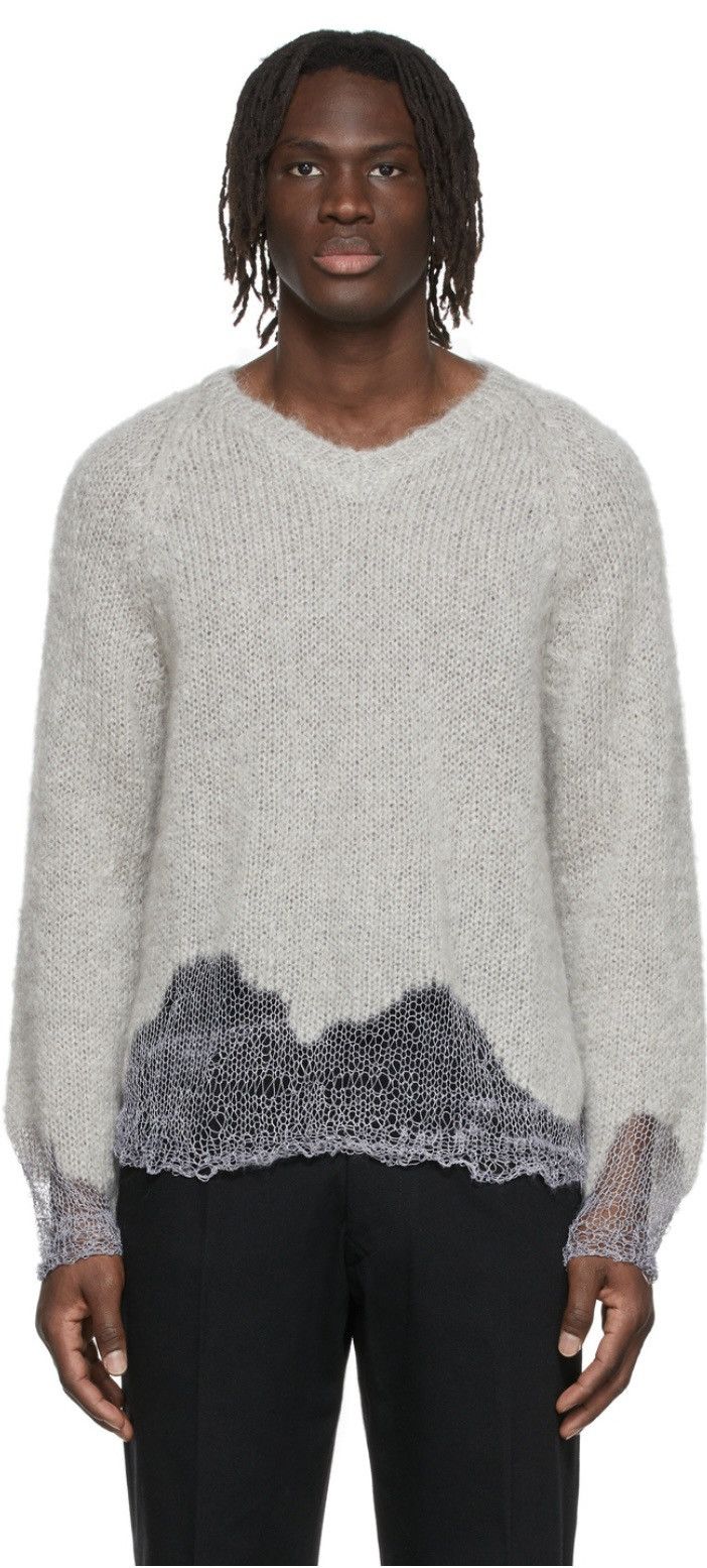 Maison Margiela Grey Silk Mufflers main image 1