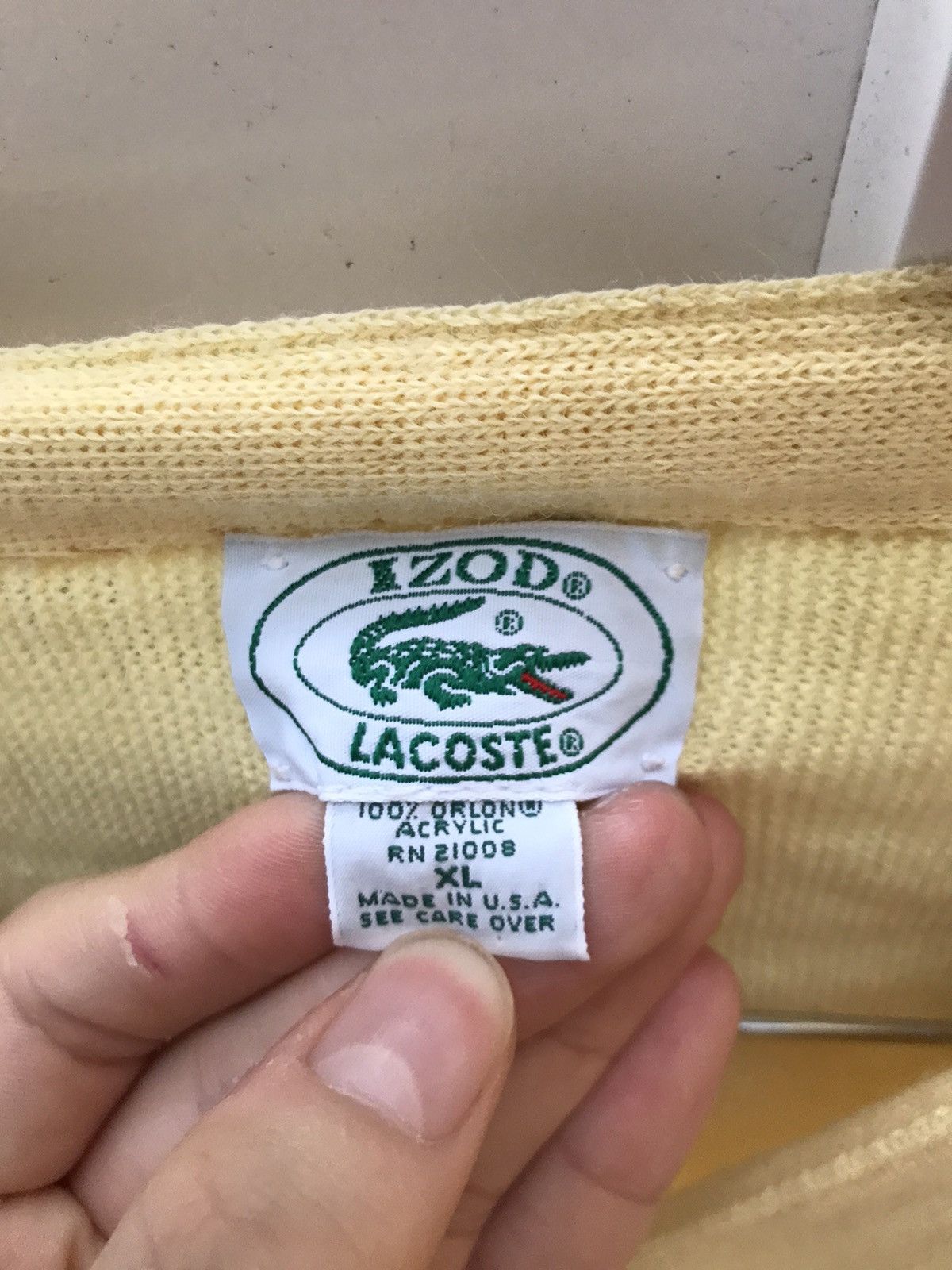 Izod Vintage Lacoste Cardigan Size US XL / EU 56 / 4 - 4 Thumbnail