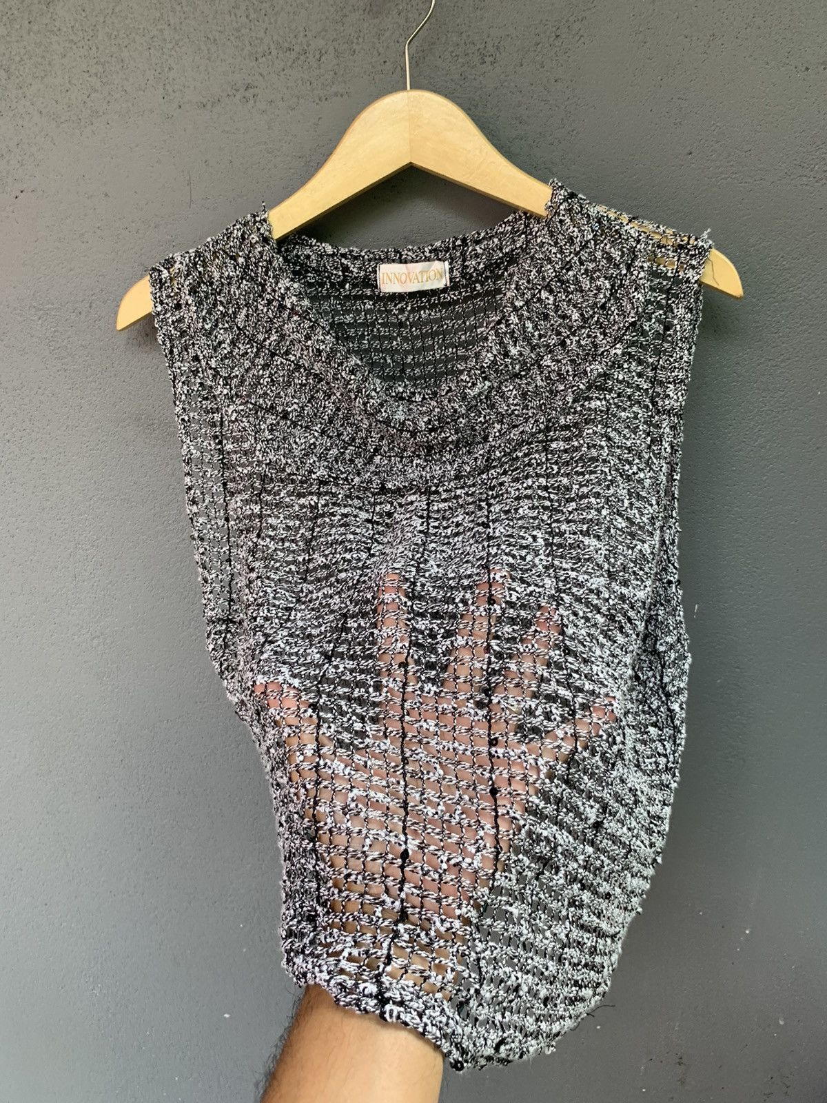 20471120 🖤BLACKFRIDAY🖤VINTAGE CROP OPEN KNITTED LIKE 🔥NANCY SPUGEN🔥 Size S / US 4 / IT 40 - 8 Thumbnail