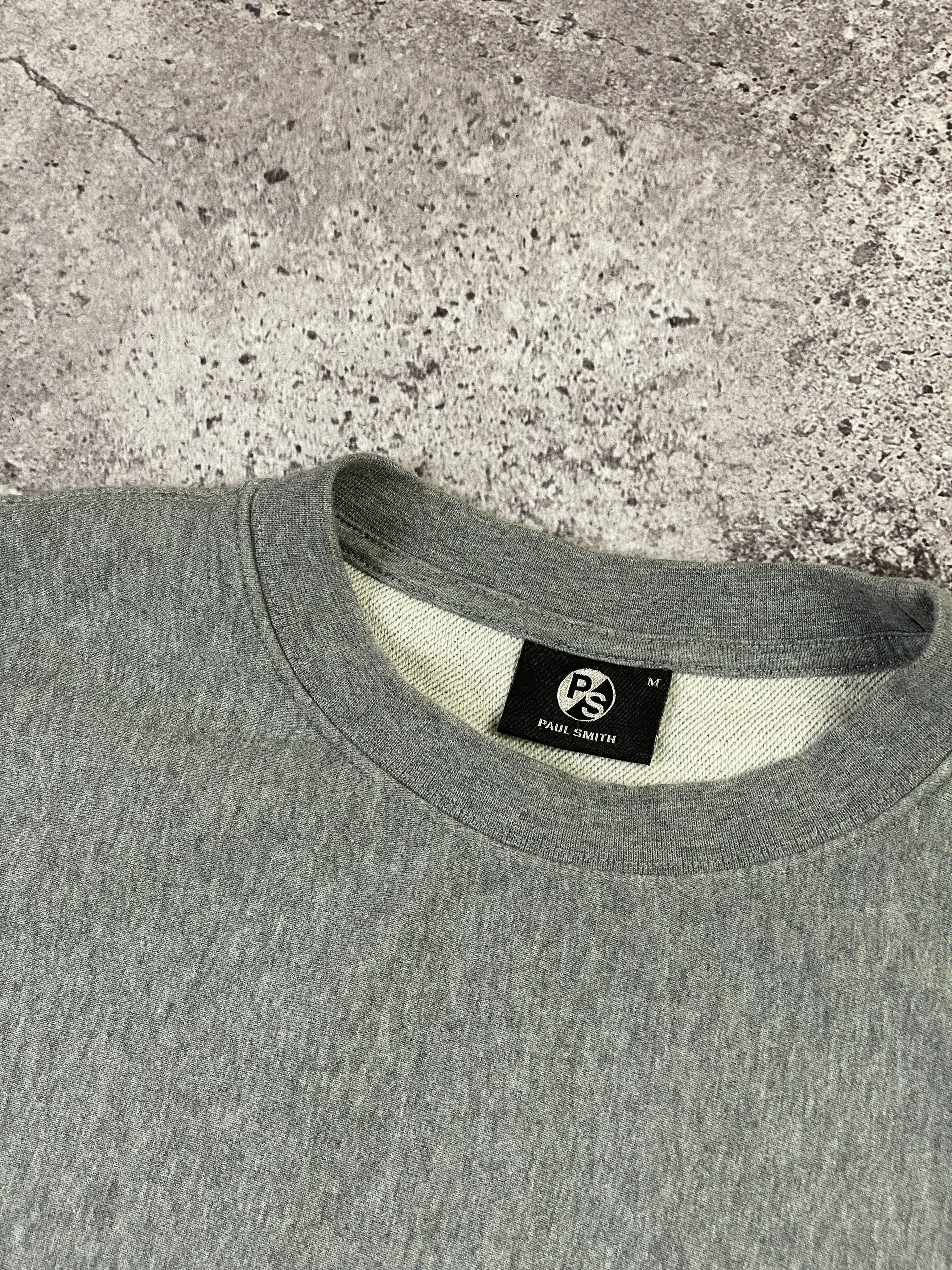 Paul Smith × Vintage Paul Smith PS Logo Sweatshirt Jumper Gray Size M Size US M / EU 48-50 / 2 - 3 Thumbnail