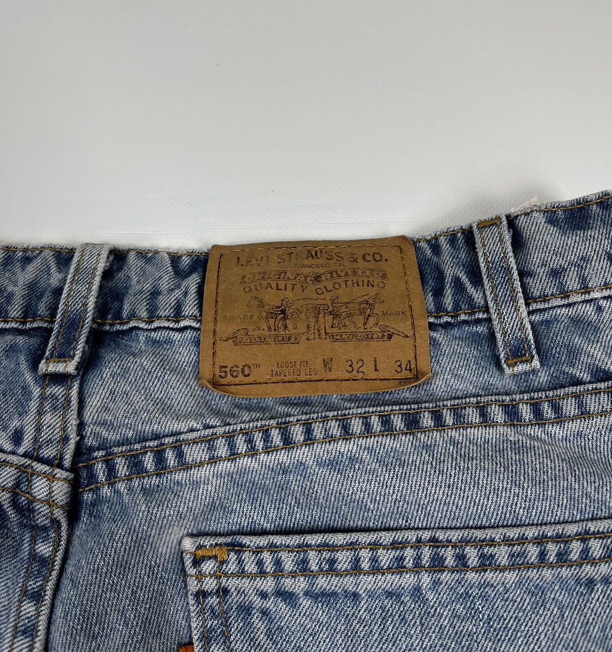Levi's Levi’s Vintage Orange Tab Blue Washed Denim Pants Size US 32 / EU 48 - 11 Thumbnail