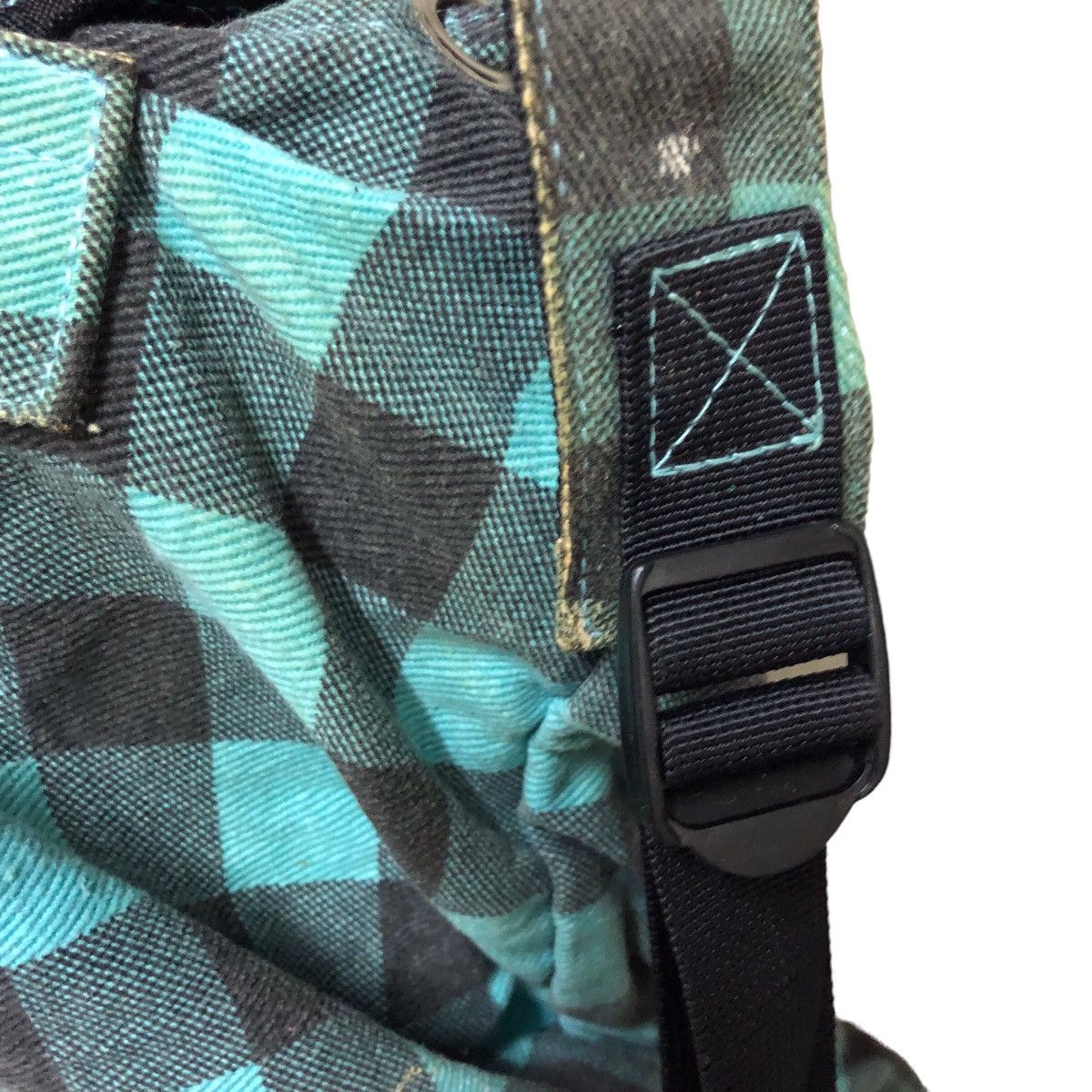 Japanese Brand japan turquoise checkered backpack Size ONE SIZE - 3 Thumbnail