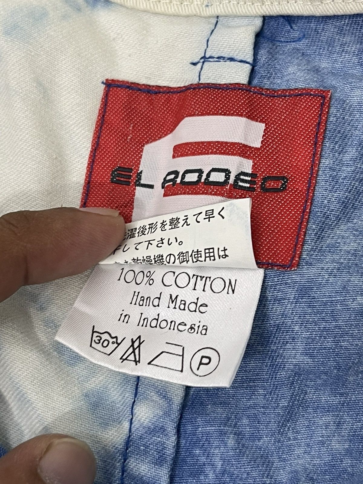 Japanese Brand Hagi Jeans Wide Baggy El Rodeo Tie Dye Handmade Thin 3🟦6 Size US 32 / EU 48 - 21 Thumbnail