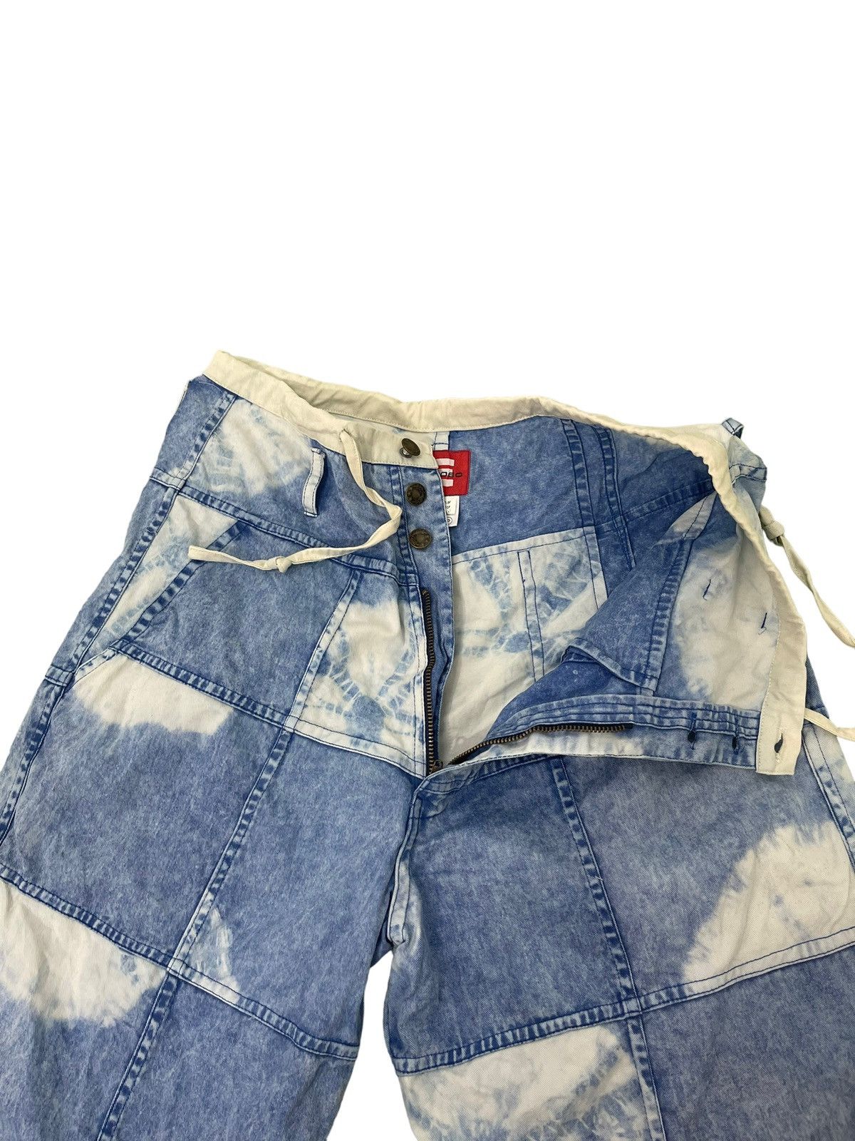 Japanese Brand Hagi Jeans Wide Baggy El Rodeo Tie Dye Handmade Thin 3🟦6 Size US 32 / EU 48 - 10 Thumbnail