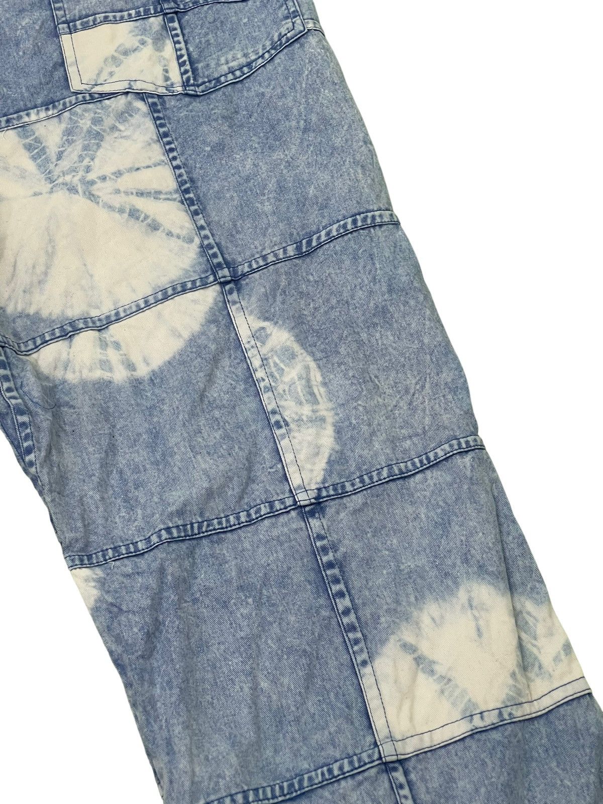 Japanese Brand Hagi Jeans Wide Baggy El Rodeo Tie Dye Handmade Thin 3🟦6 Size US 32 / EU 48 - 17 Thumbnail