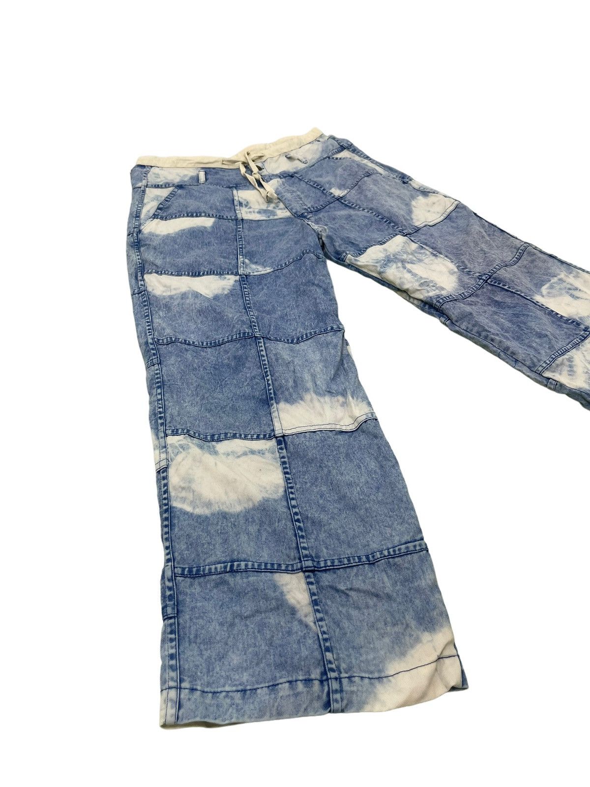 Japanese Brand Hagi Jeans Wide Baggy El Rodeo Tie Dye Handmade Thin 3🟦6 Size US 32 / EU 48 - 2 Thumbnail