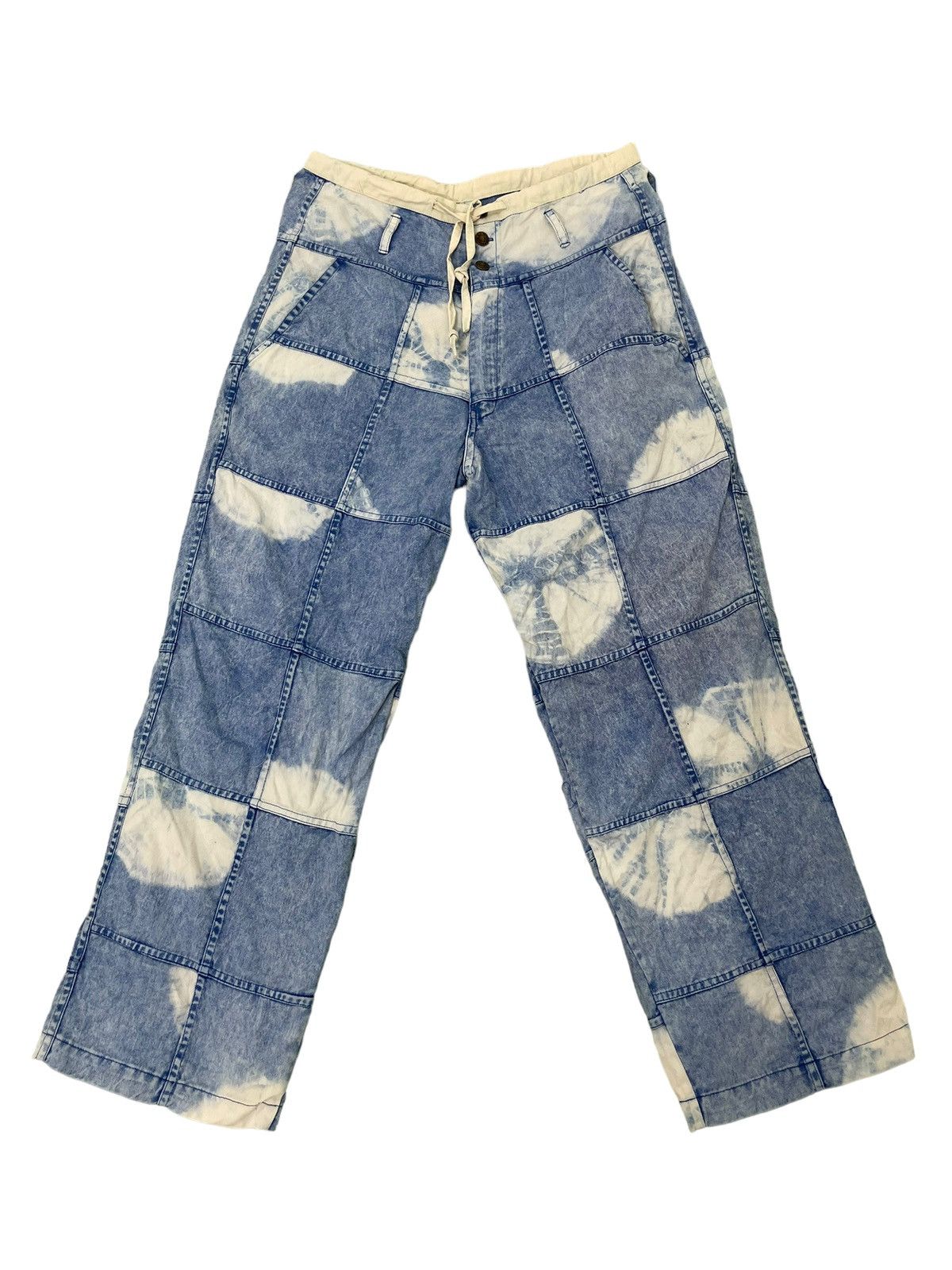 Japanese Brand Hagi Jeans Wide Baggy El Rodeo Tie Dye Handmade Thin 3🟦6 Size US 32 / EU 48 - 1 Thumbnail