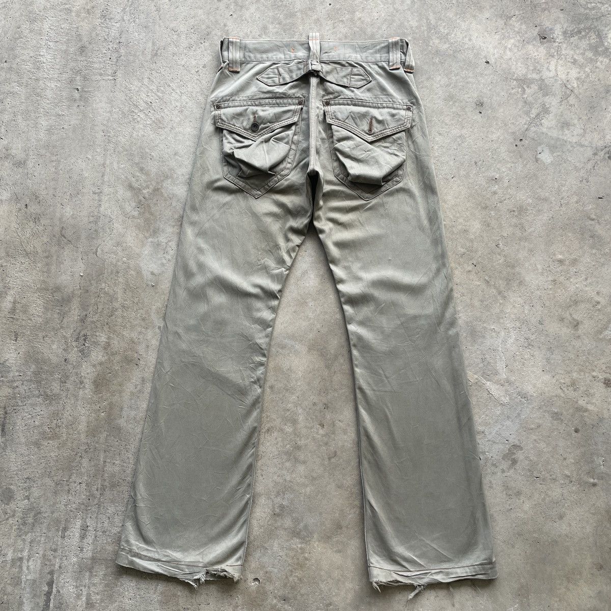 image of W30 Vintage Japanese Faded Buckle Tactical Trousers Pants, Men's