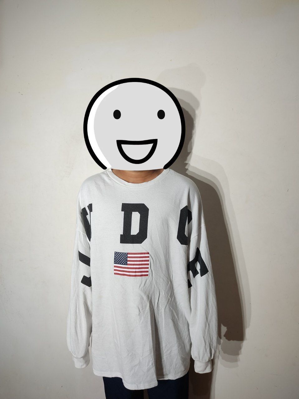 Japanese Brand JUNIOR SWEET JUDGE AMERICAN FLAG OVERSIZED WHITE SWEATSHIRT Size US XXL / EU 58 / 5 - 3 Thumbnail
