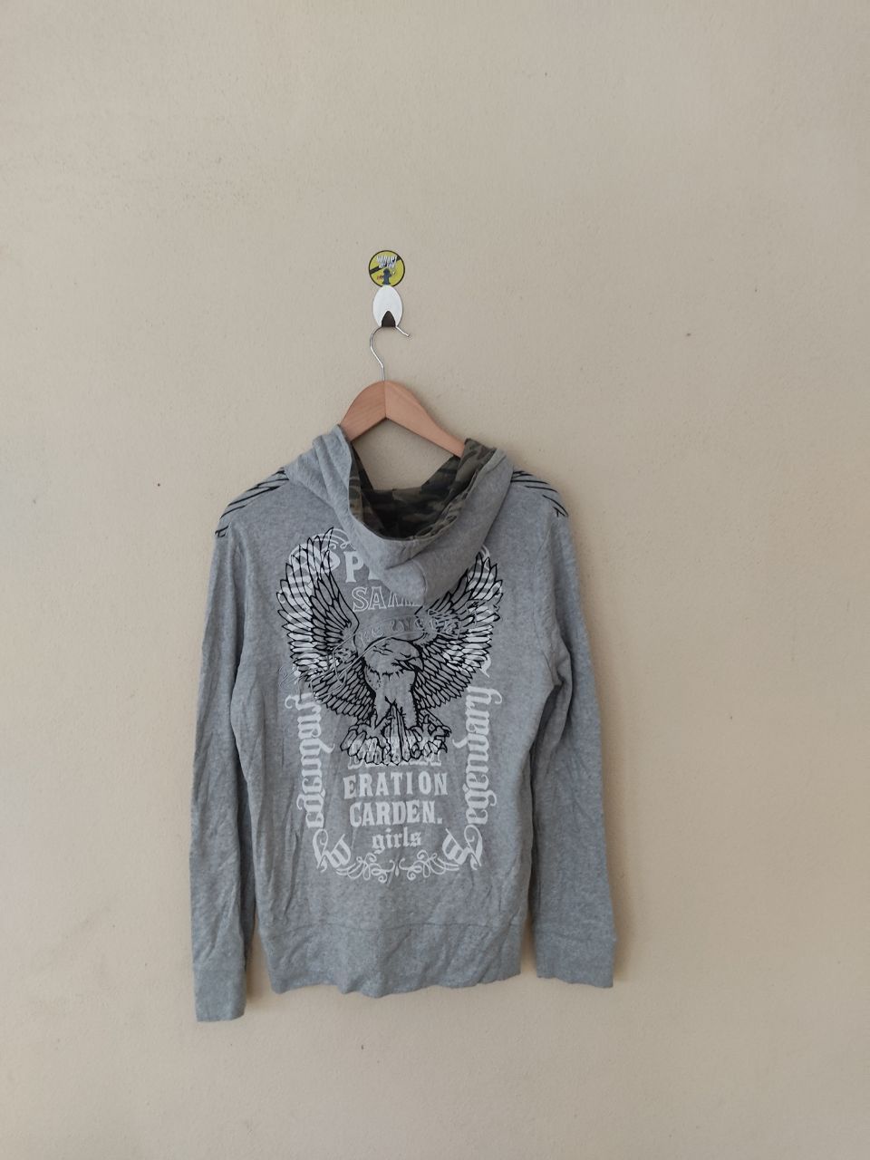 Japanese Brand × Vintage HALF PALU CROWNS EAGLE HOODIE Size US M / EU 48-50 / 2 - 2 Thumbnail