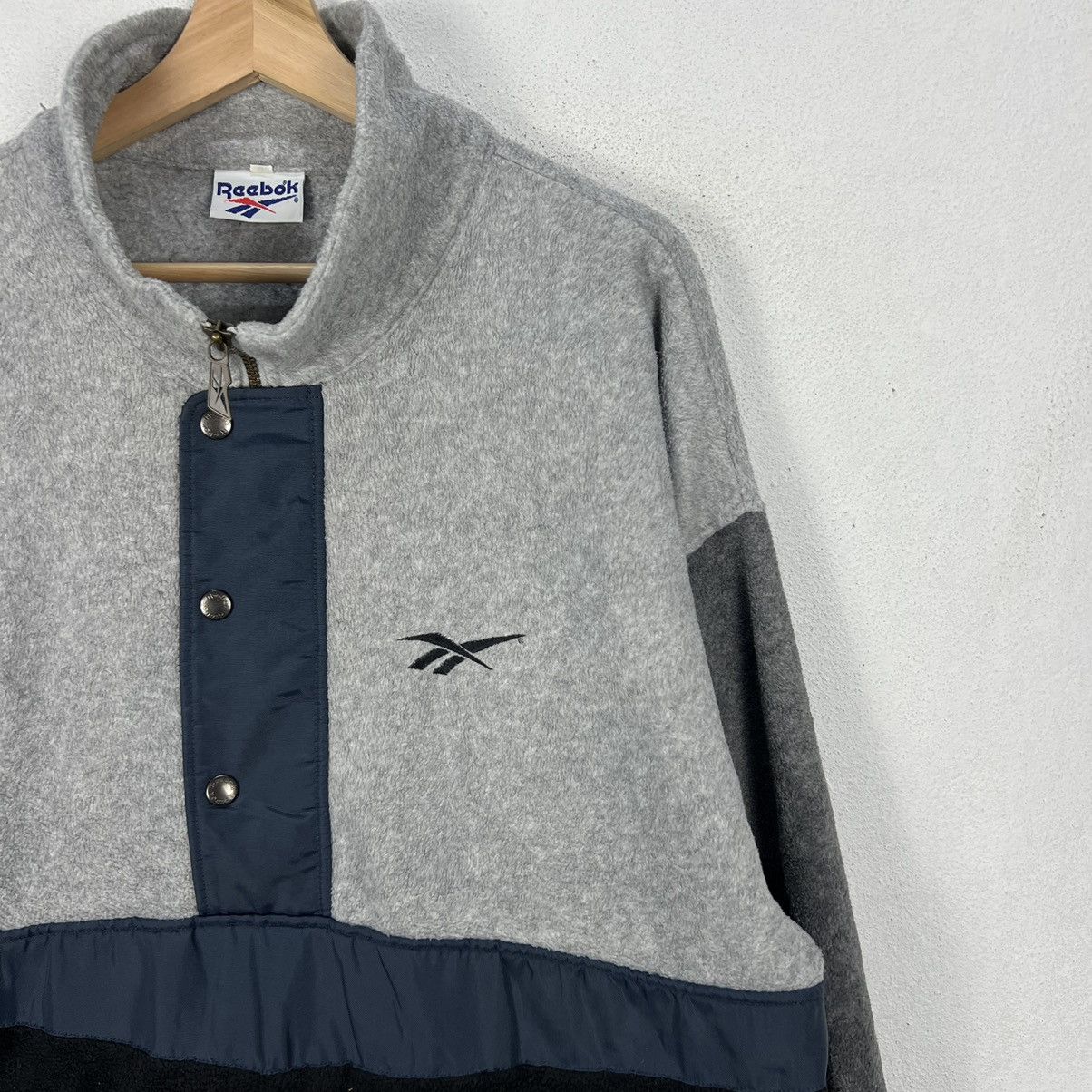 Japanese Brand × Vintage VINTAGE REEBOK FLEECE JACKET RARE STYLE Size US M / EU 48-50 / 2 - 5 Thumbnail