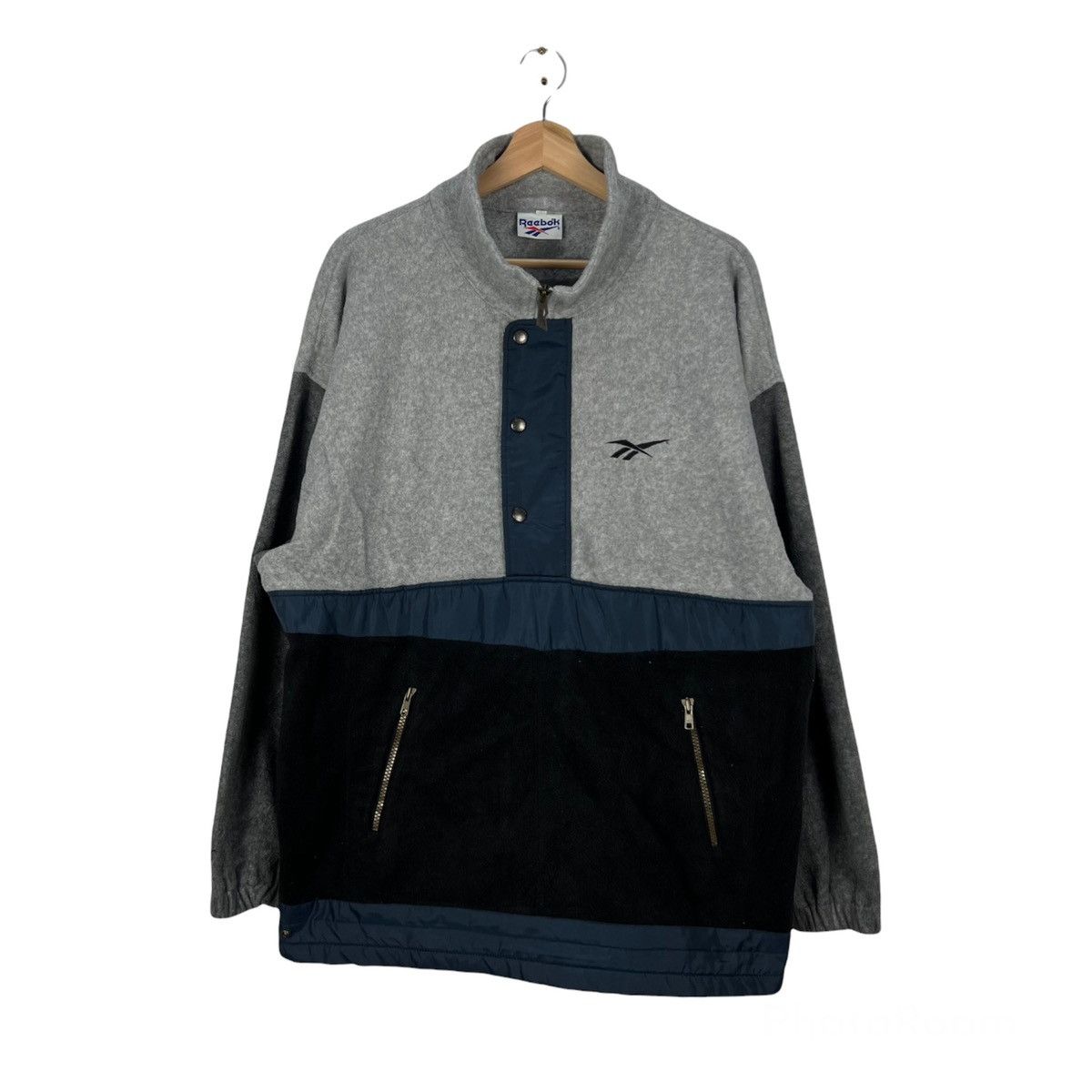 Japanese Brand × Vintage VINTAGE REEBOK FLEECE JACKET RARE STYLE Size US M / EU 48-50 / 2 - 1 Thumbnail